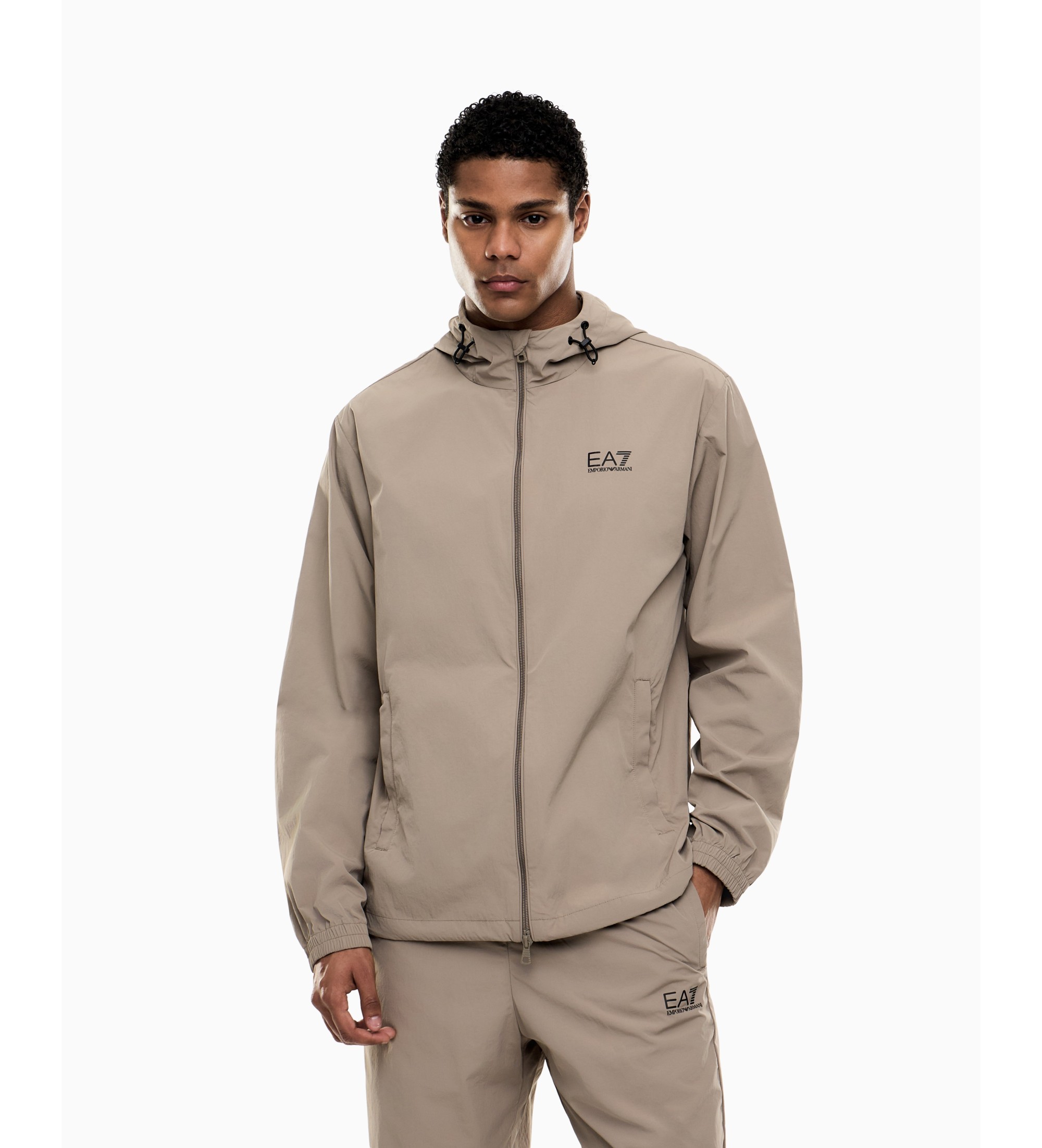 EA7 für Herren. 7M001283_AF13190 Core Identity Regular Jacke beige (L), Lässig, Sportlich, Polyamid