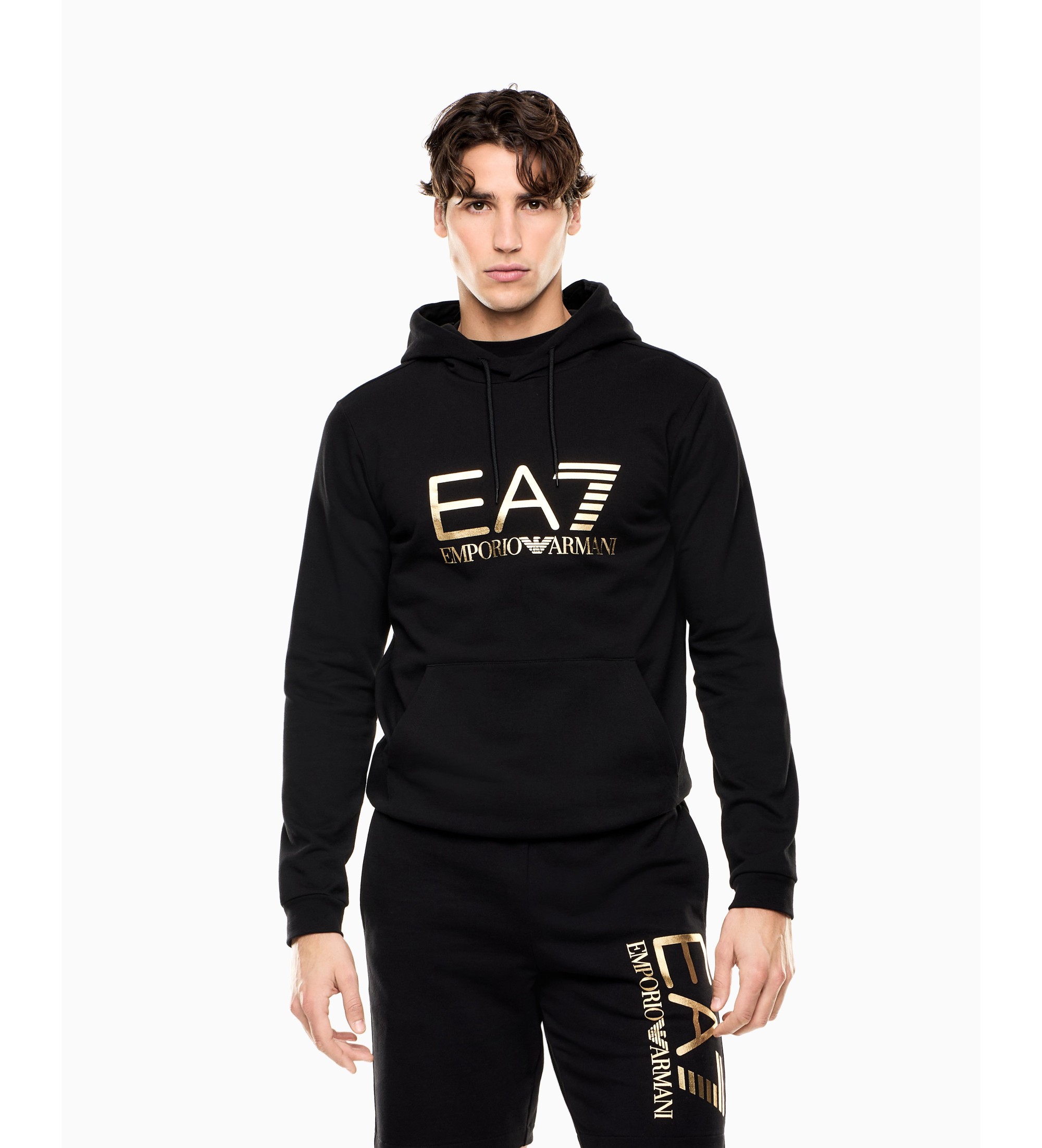 EA7 für Herren. 7M001413_AF22266 Core Identity Sweatshirt schwarz (M), Lässig, Baumwolle
