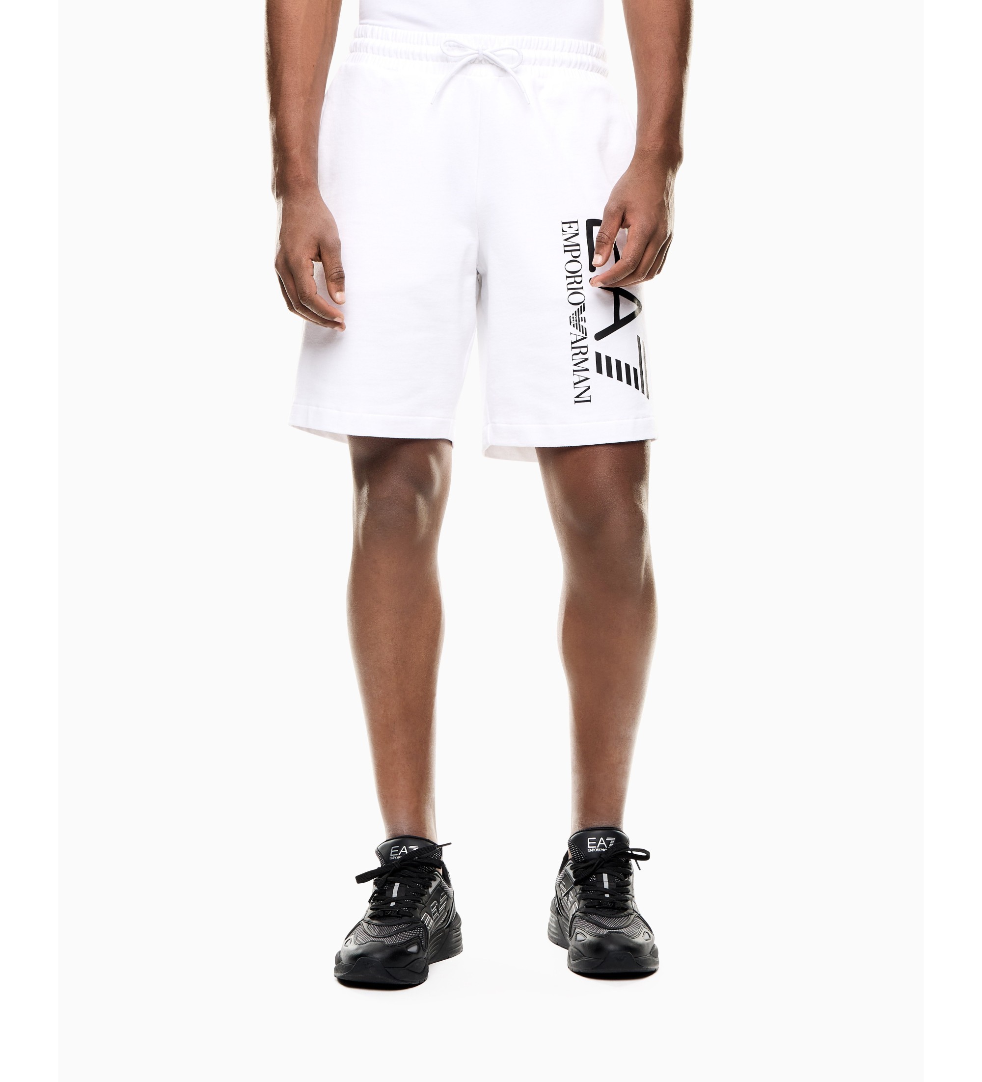 EA7 für Herren. 7M001414_AF22266 Shorts Core Identity weiß (XL), Lässig, Sportlich, Baumwolle, Sportbekleidung, Multisport
