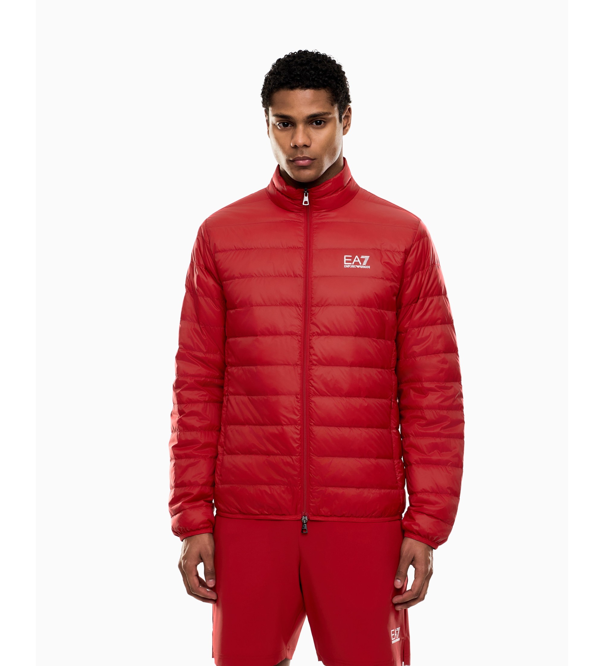 EA7 für Herren. 8NPB23_PNGPZ Core Identity Jacke Rot (L), Lässig, Sportlich, Polyamid