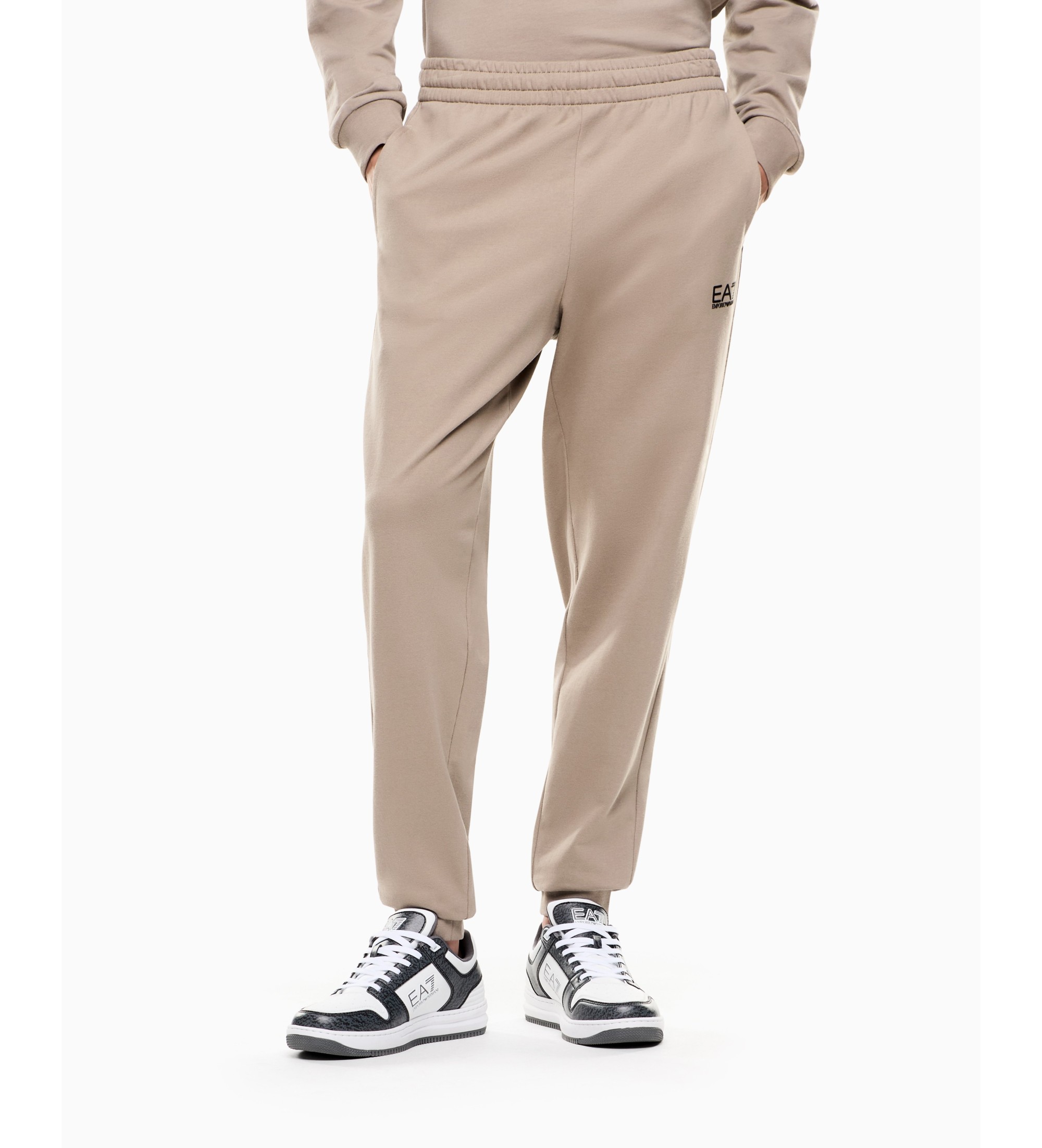 EA7 für Herren. 8NPP66_PJVRZ Core Identity Hose braun (L), Lässig, Sportlich, Baumwolle, Laufen, Tennis/Padel, Multisport