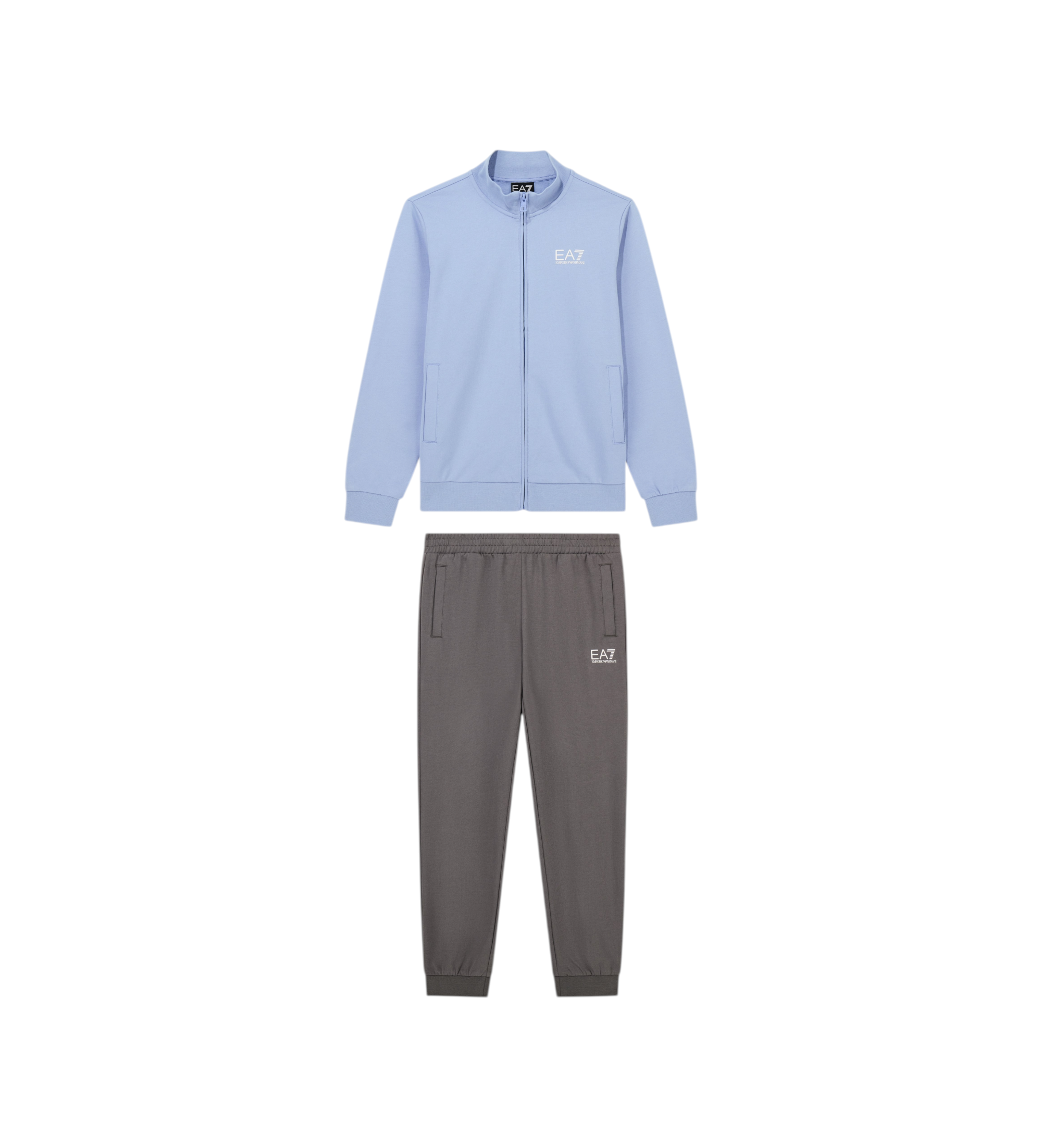EA7 für Jungen. 7B000030_AF10380 Core Identity blauer Satz (8Años= 130cm), Sportlich, Baumwolle, Langarm, Kinderbekleidung