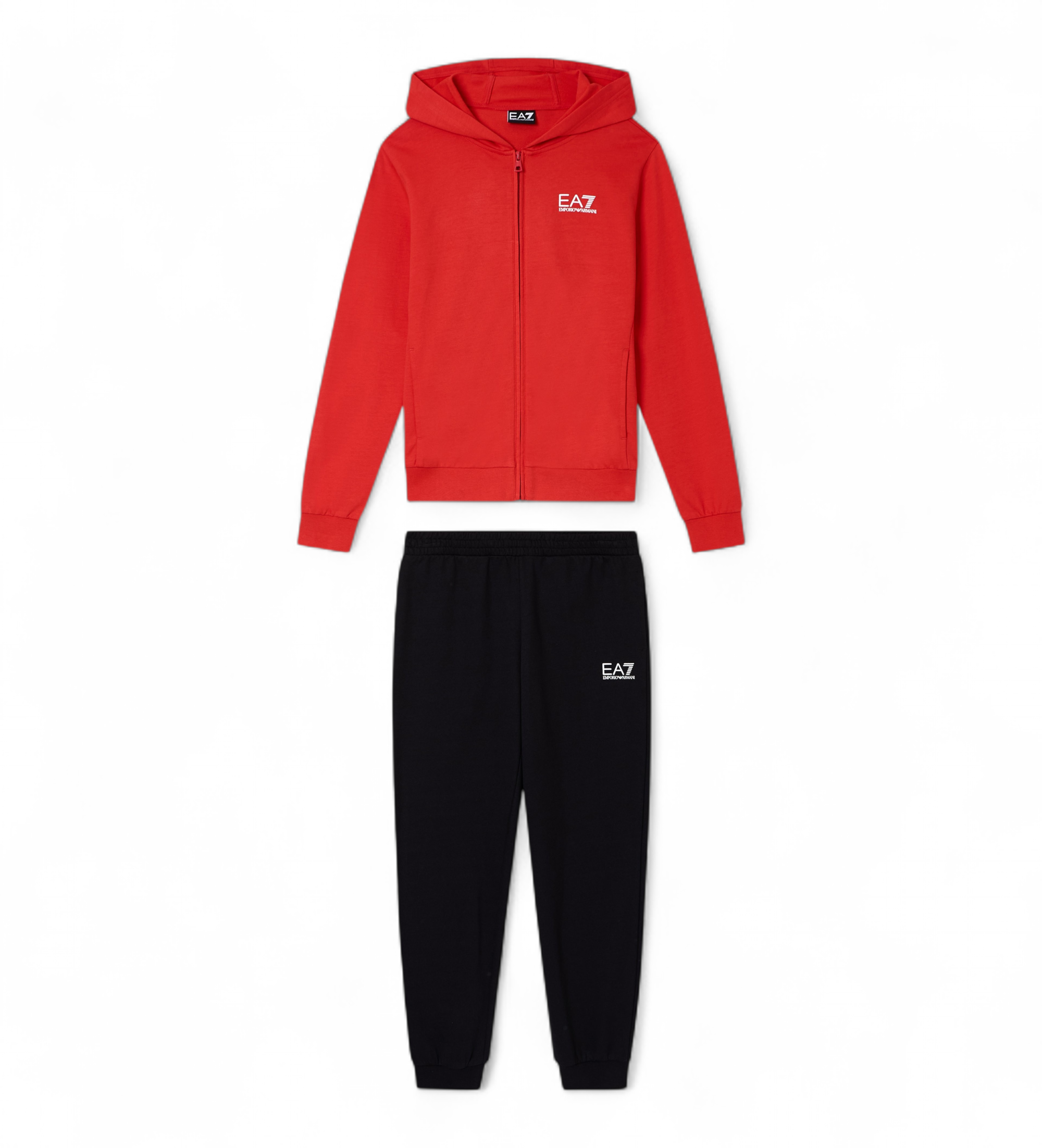 EA7 für Jungen. 7B000031_AF10380 Core Identity Boy Core Set Rot (16Años= 176cm), Lässig, Sportlich, Baumwolle, Sportbekleidung, Multisport,