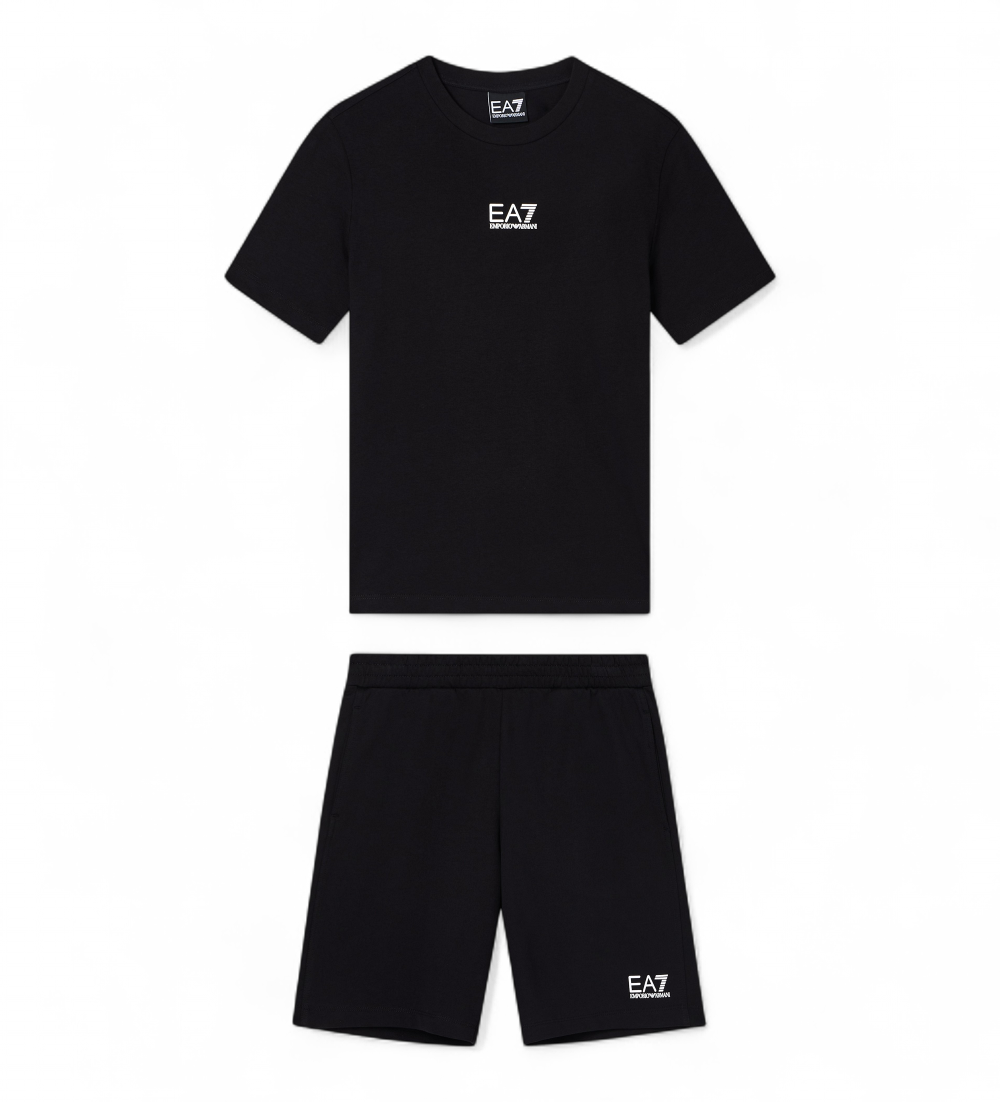 EA7 für Jungen. 7B000294_AF10378 Core Identity Boy Set Schwarz (14años= 164cm), Lässig, Sportlich, Baumwolle, Sportbekleidung, Multisport, K