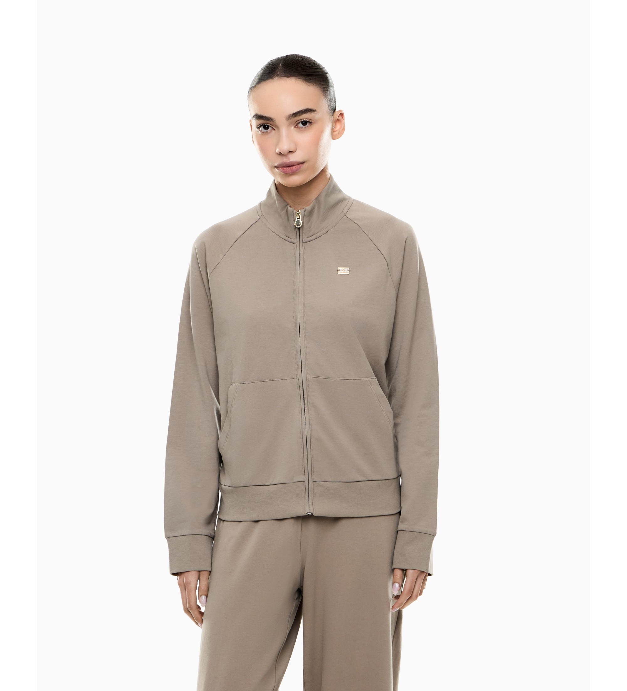 EA7 für Damen. 7W000457_AF13135 Core Jacket beige (M), Sportlich, Baumwolle