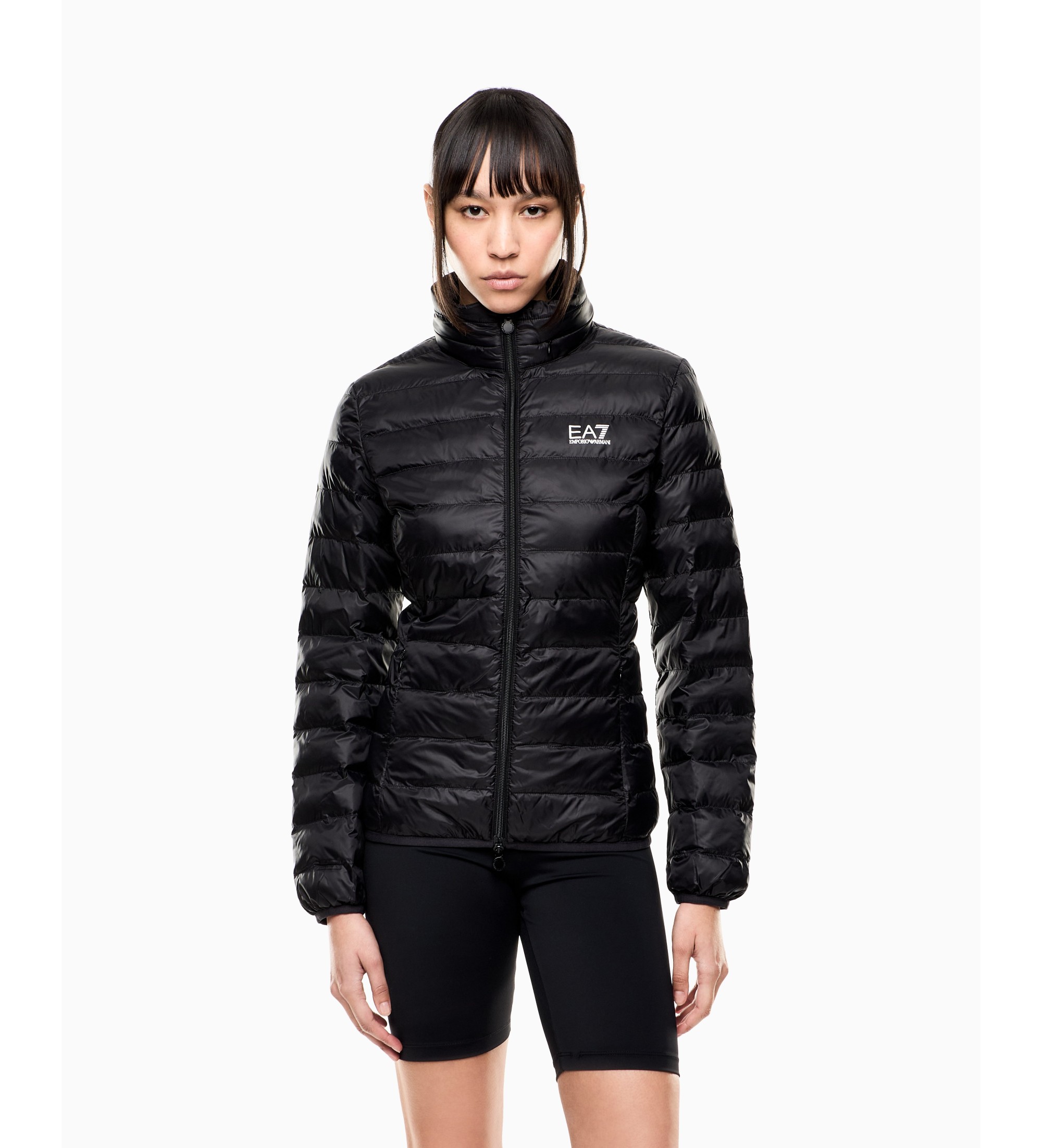 EA7 für Damen. 7W000473_AF12477 Puffer Core Lady Jacke Schwarz (XS), Lässig, Sportlich, Sportbekleidung, Multisport, Polyester