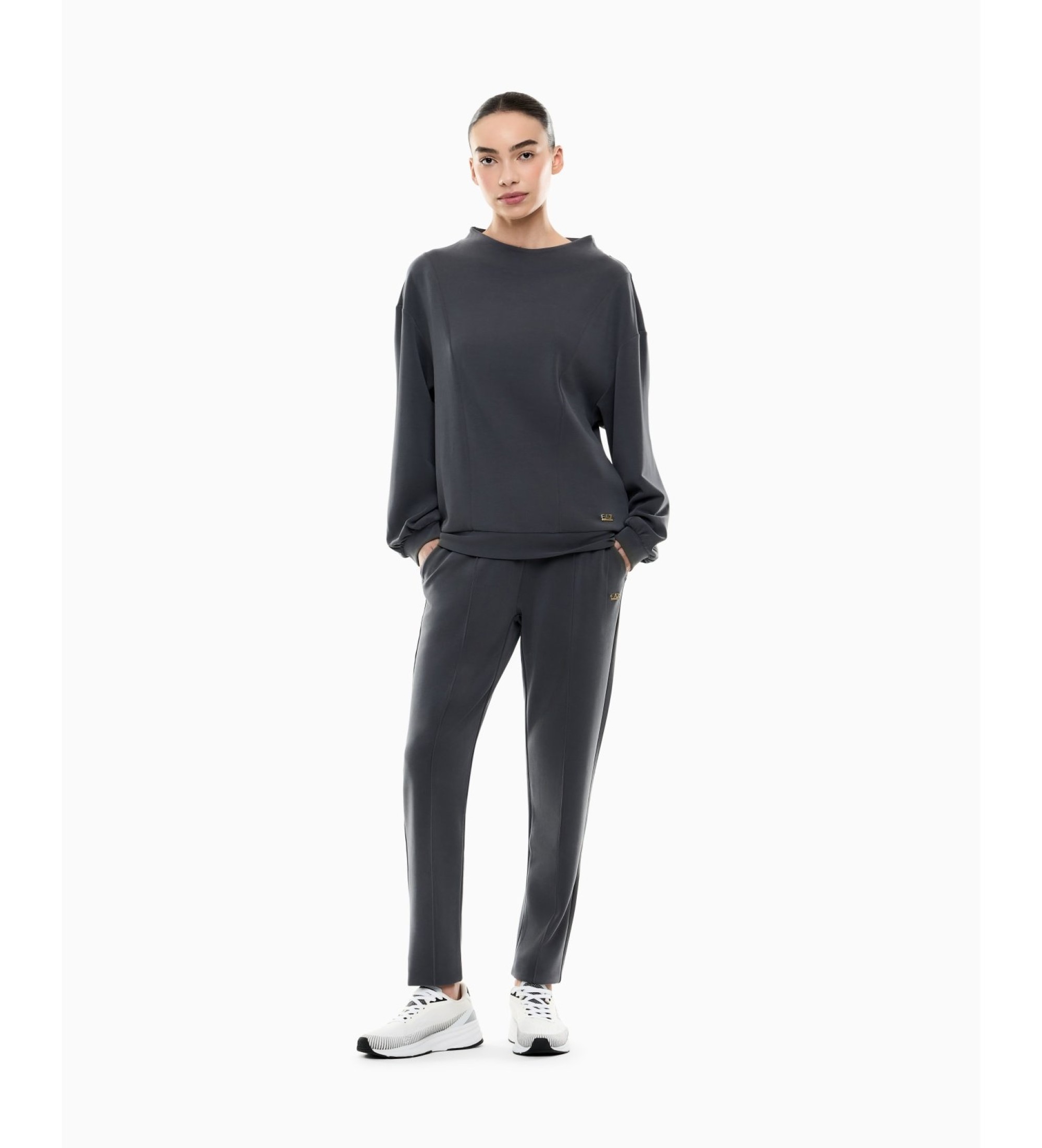 EA7 für Damen. 7W000194_AF12643 Set CORE LADY RELAX grau (L), Heimtextilien, Modal, Langarm