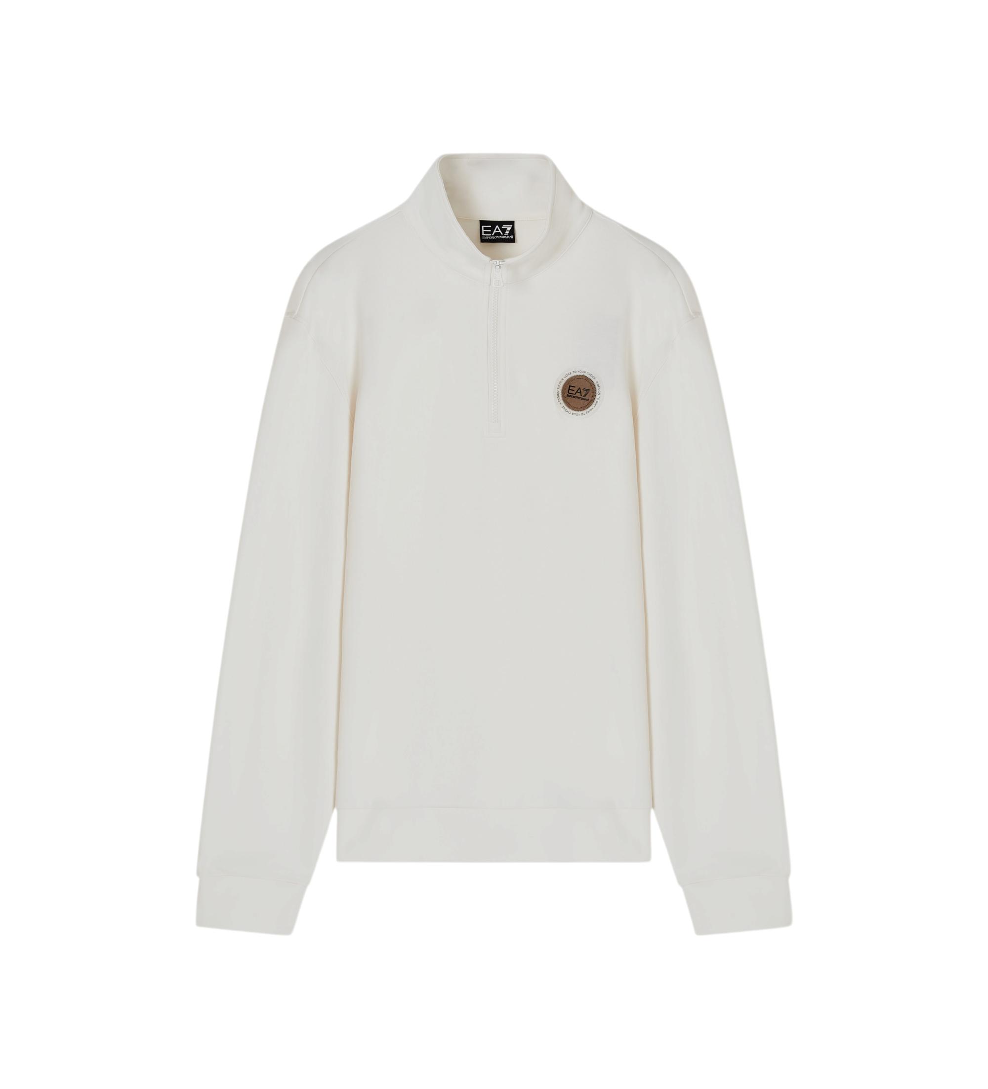 EA7 für Herren. 7X000457_AF12660 Sweatshirt Modern gebrochenes Weiß (S), Lässig, Baumwolle