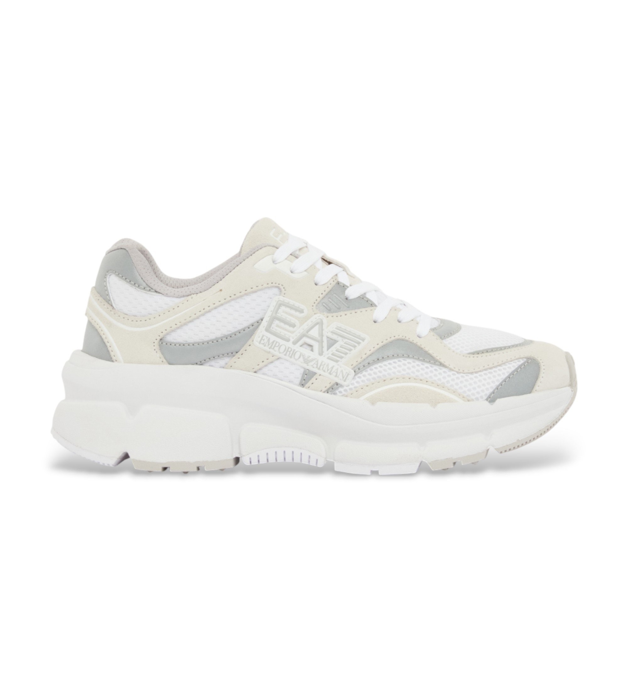 EA7 Unisex. X8X237_XK425 Schuhe Crave weiß (40), Wohnung, Schnürsenkel, Lässig