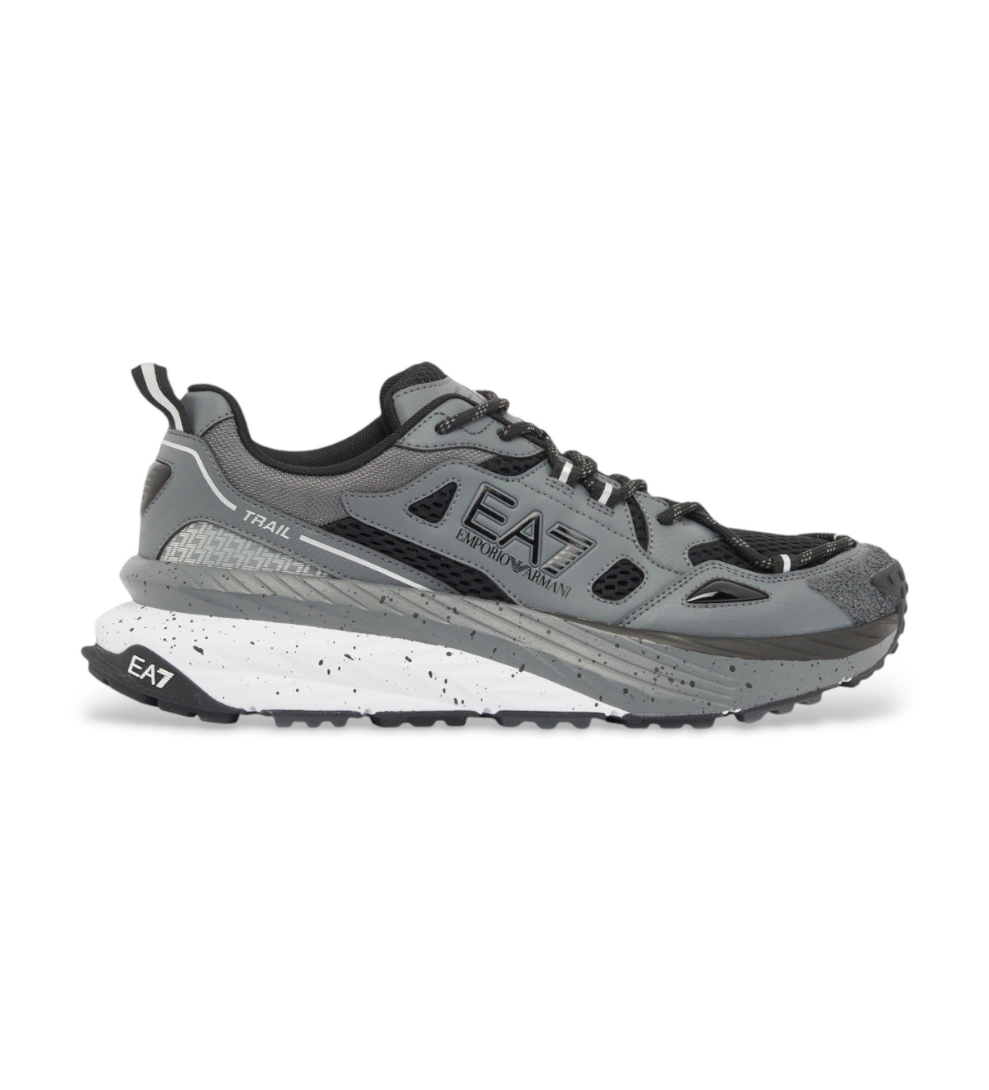 EA7 Unisex. 7X000602_AF10181 Crusher Sonic Trail 2.0 Schuhe grau (41 1/3), Wohnung, Schnürsenkel, Lässig