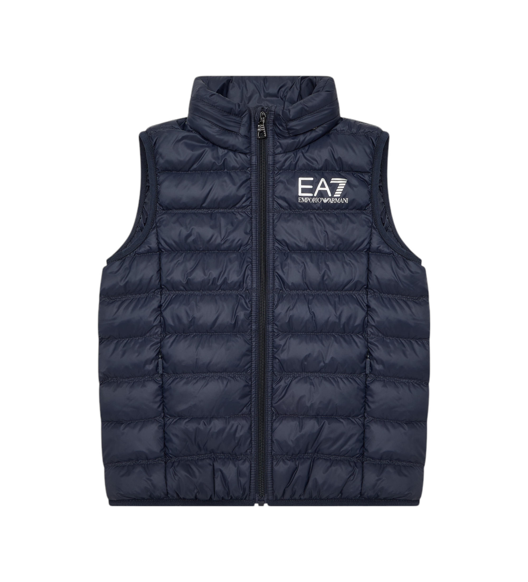 EA7 für Jungen. 7B000034_AF12477 Core Identity faltbare gesteppte Daunenweste navy (6Años= 118cm), Lässig, Polyamid, Marine, Kinderbekleidun