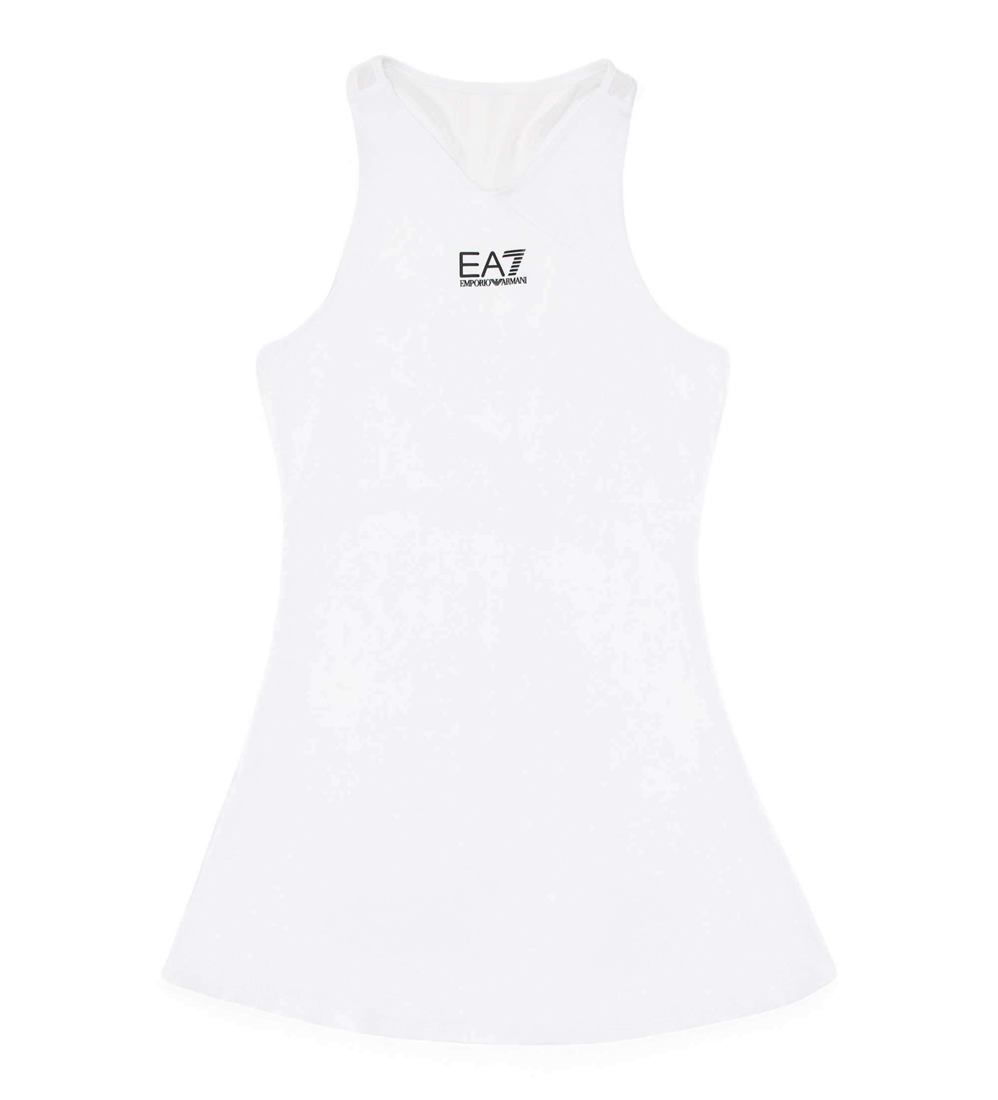 EA7 für Mädchen. 8NFA51_FJGBZ Tennis Pro Kleid aus technischem Gewebe Ventus7 weiß (4Años= 106cm), Sportlich, Tennis/Padel, Polyester, Ärmel