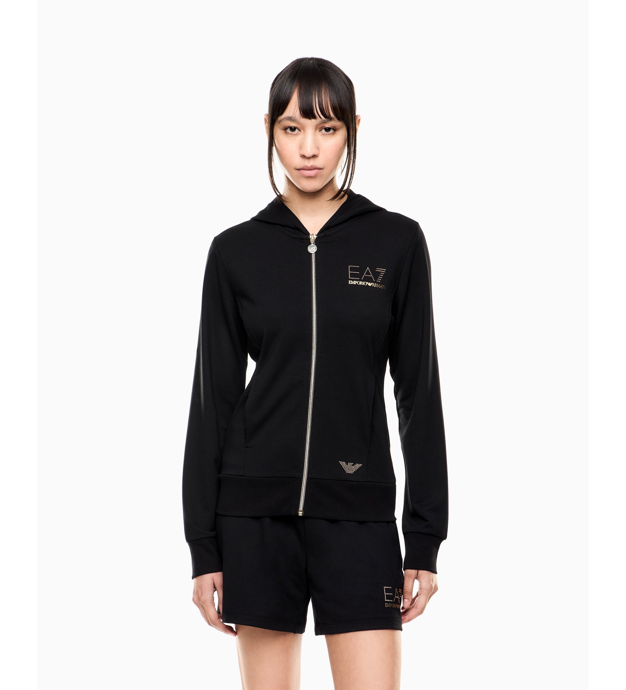 EA7 für Damen. 7W001044_AF12482 Sweatshirt Evolution schwarz (S), Sportlich, Polyester