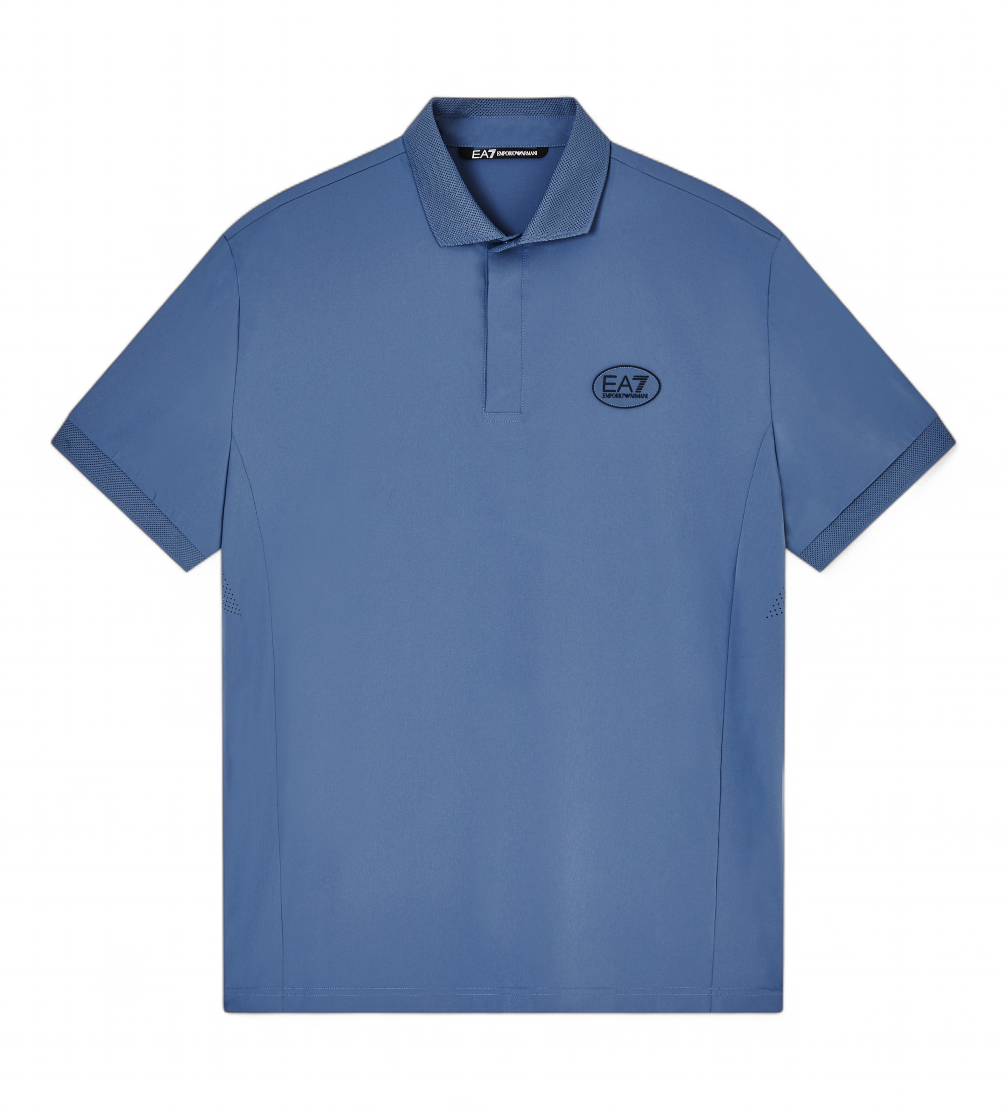 EA7 für Herren. 7M001289_AF13137 Polo Golf Pro blau (L), Lässig, Polyester, Kurzarm