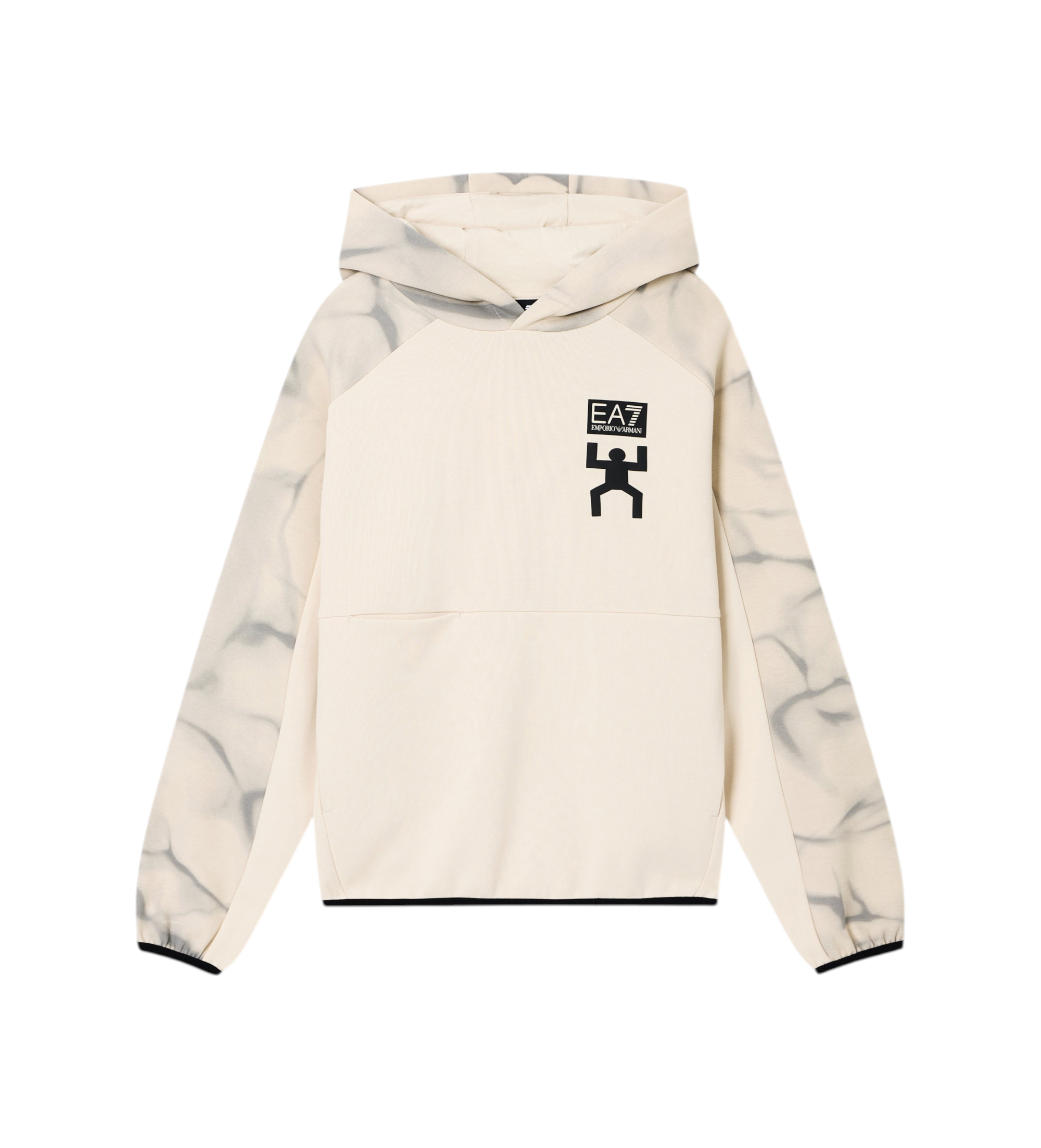 EA7 für Jungen. 7B000284_AF12660 Graphic Series beige Sweatshirt (12Años= 154cm), Lässig, Baumwolle, Kinderbekleidung