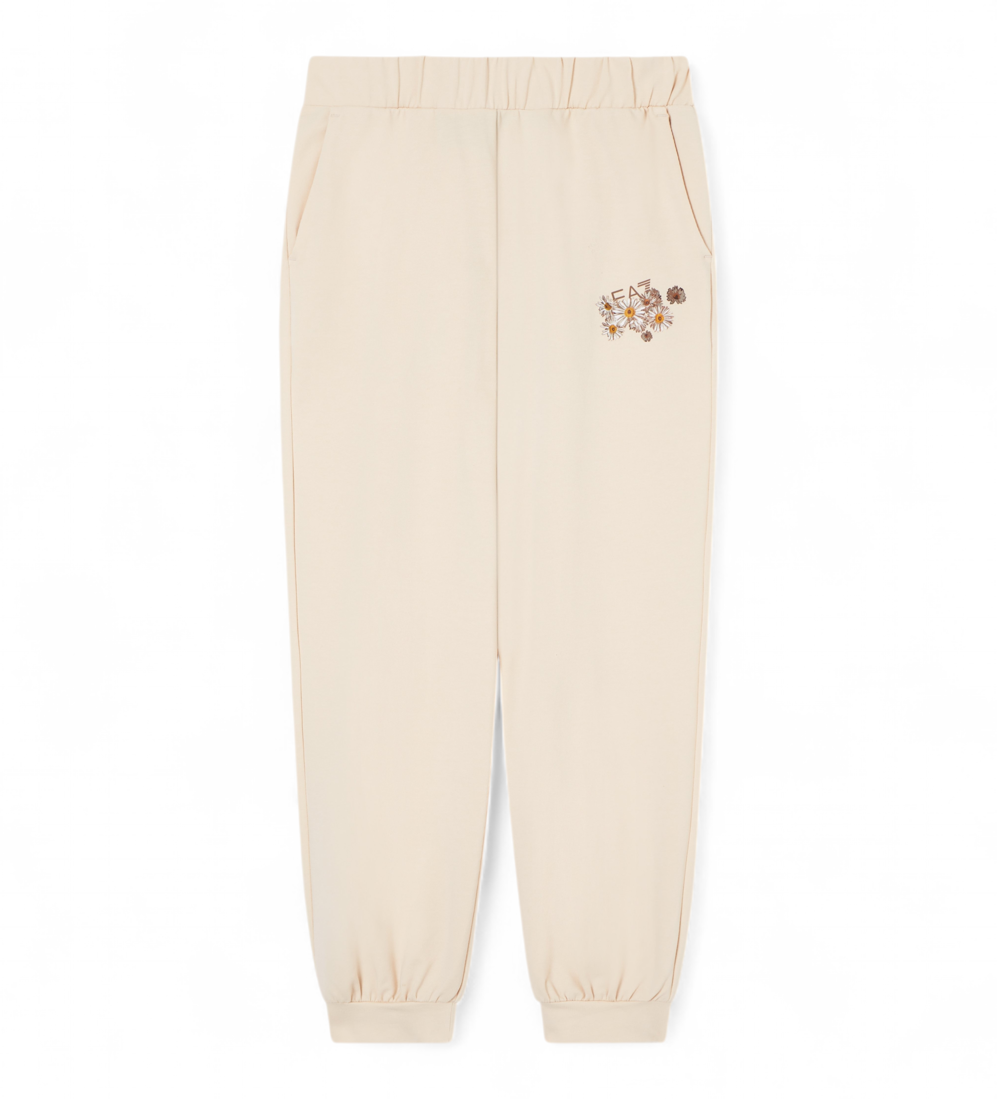 EA7 für Mädchen. 7G000226_AF21638 Graphic Series Girl Beige Hose (8Años= 130cm), Lässig, Sportlich, Baumwolle, Sportbekleidung, Multisport,