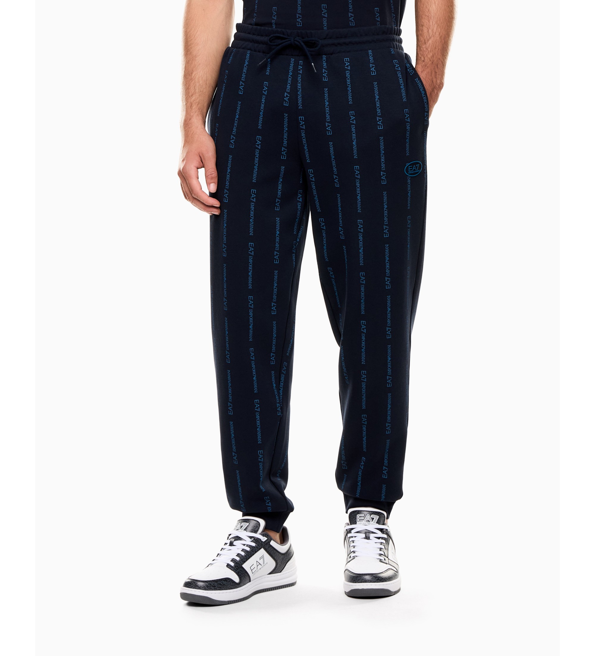 EA7 für Herren. 7M001394_AF12660 Jogger Graphic Serie M navy (3XL), Lässig, Grün, Baumwolle, Polyester, Marine