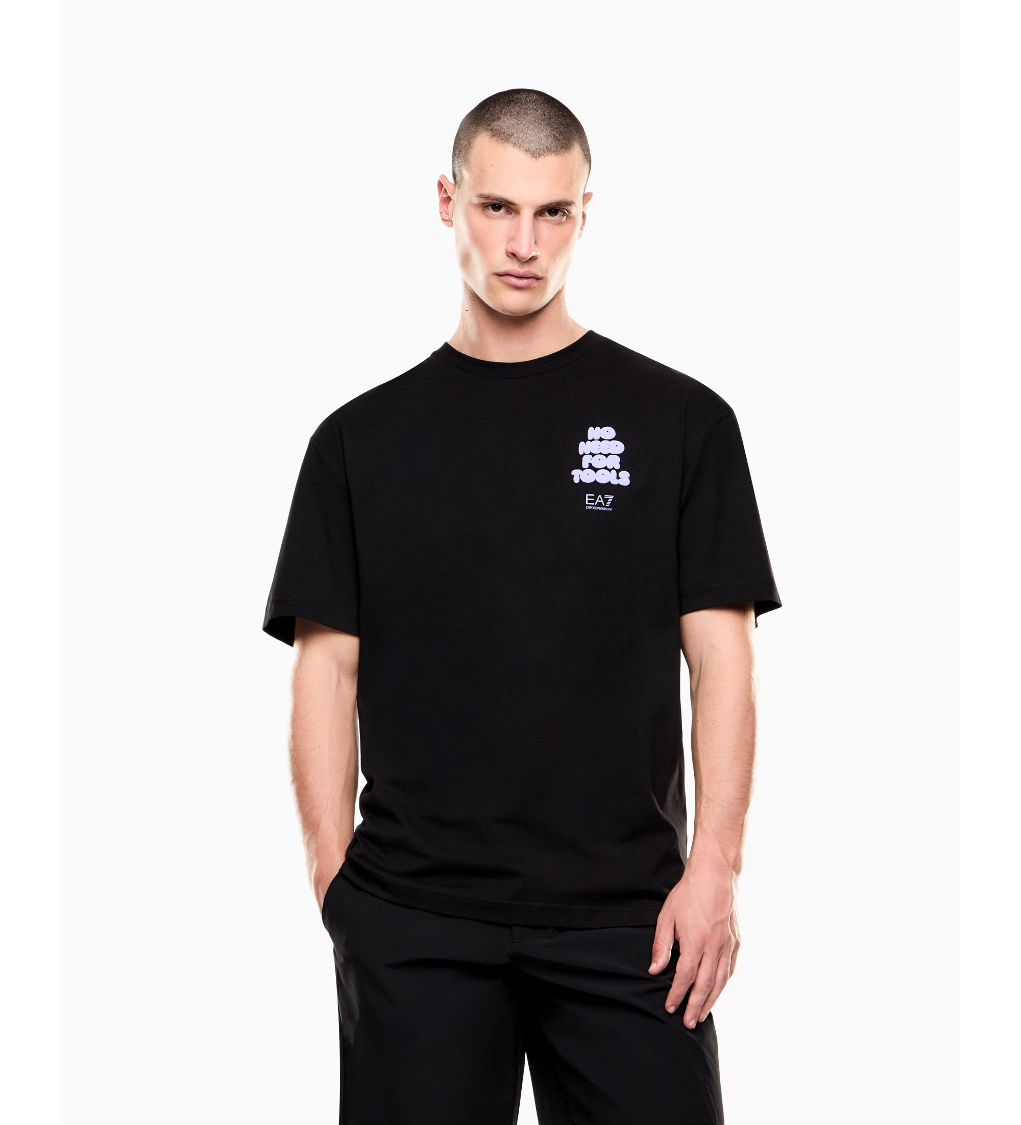 EA7 für Herren. 7M001398_AF13244 Graphic Series T-shirt schwarz (S), Lässig, Baumwolle, Kurzarm