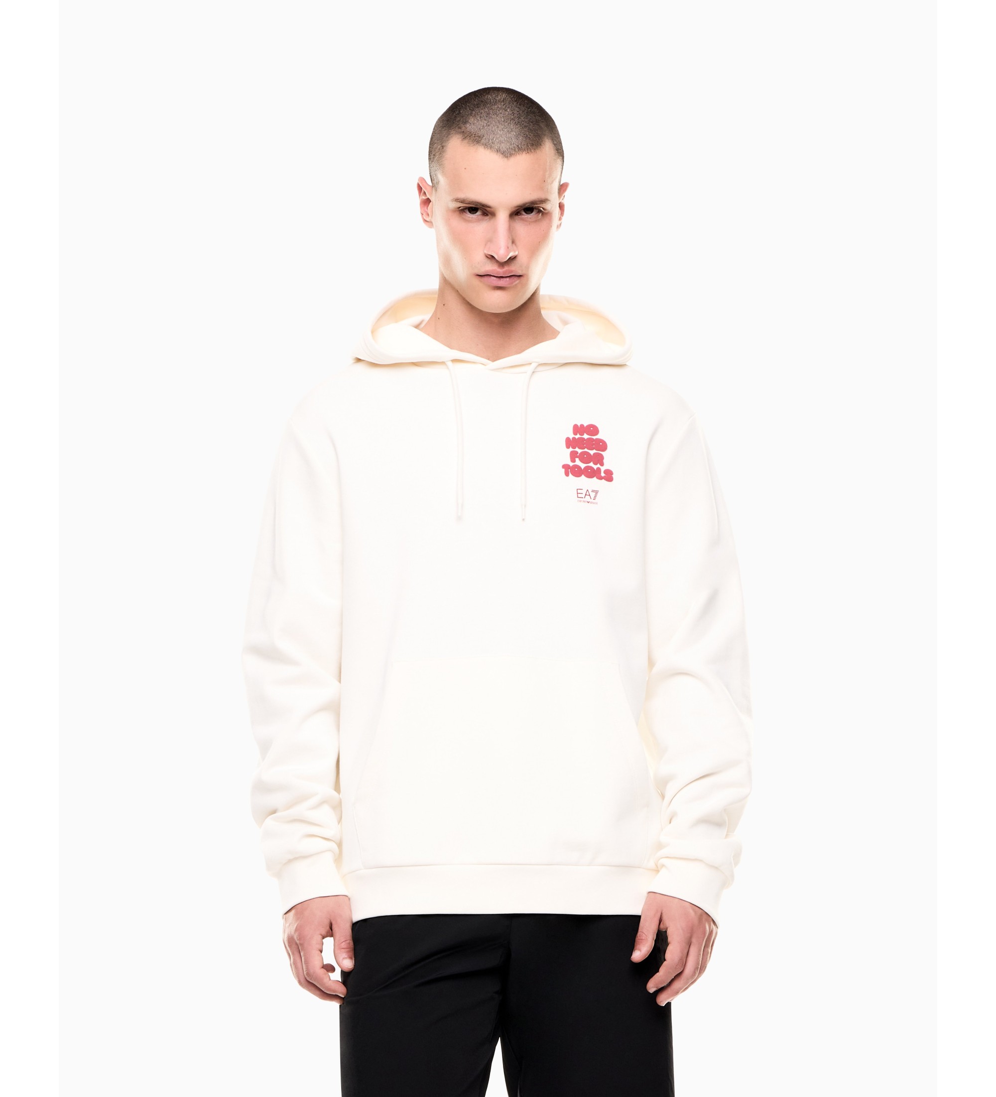 EA7 für Herren. 7M001399_AF17787 Graphic Series Sweatshirt M weiß (M), Lässig, Sportlich, Baumwolle, Sportbekleidung, Multisport, Langarm