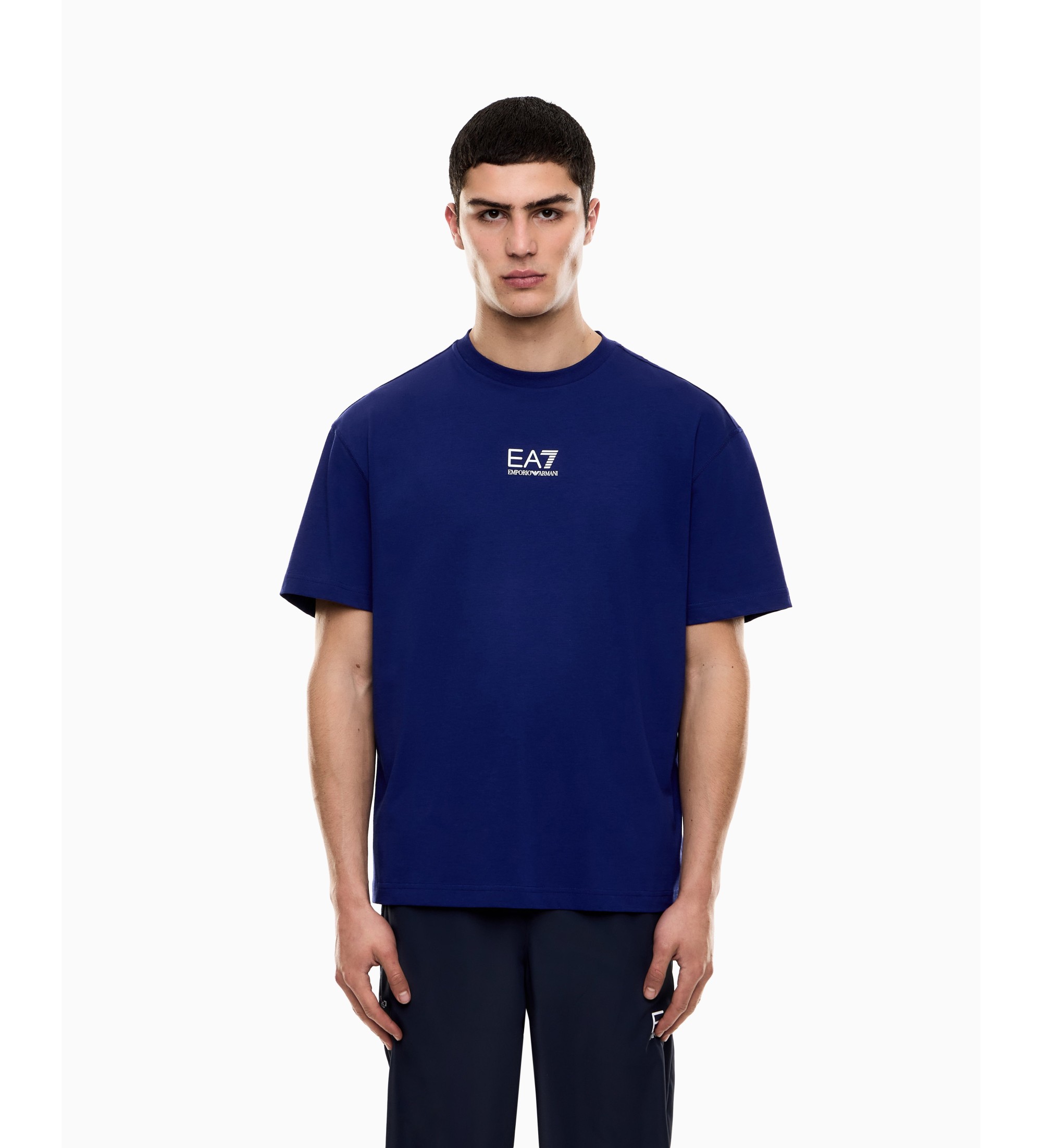 EA7 für Herren. 7M001402_AF22264 Graphic Series T-Shirt navy (S), Lässig, Baumwolle, Kurzarm, Marine