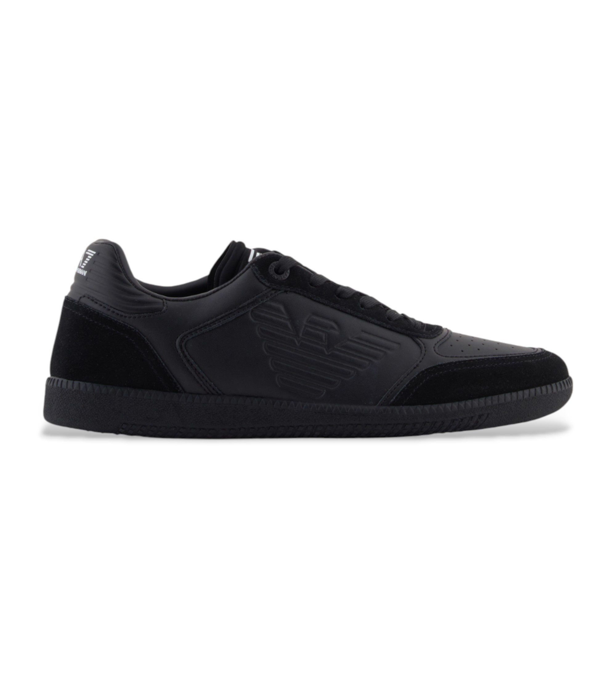 EA7 Unisex. 7X000405_AF19826 Heritage Eagle Leder Turnschuhe schwarz (44), Wohnung, Schnürsenkel, Lässig