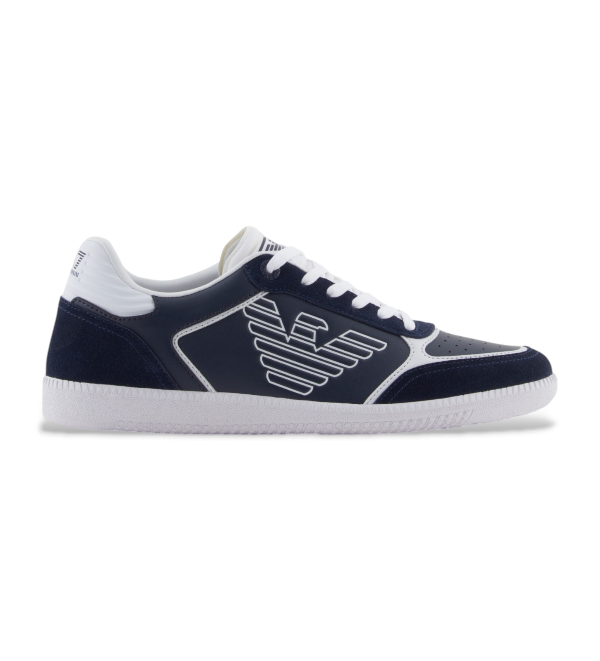 EA7 Unisex. 7X000405_AF19826 Heritage Eagle Leder Turnschuhe schwarz (38), Wohnung, Schnürsenkel, Lässig