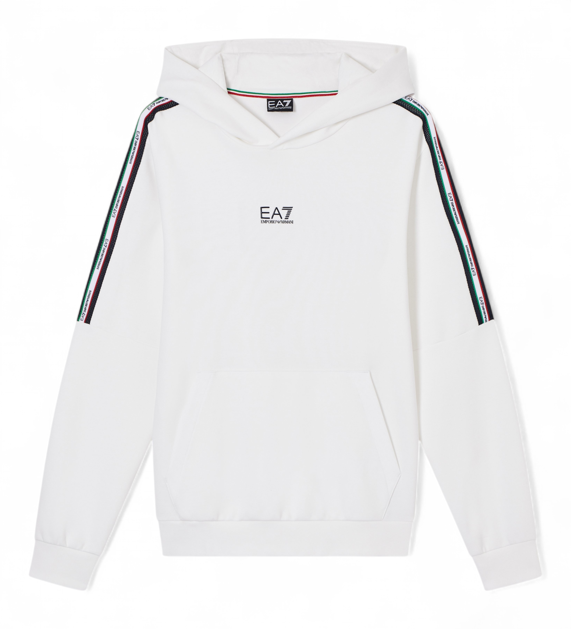 EA7 für Herren. 7M001864_AF12660 Italian Spirit Sweatshirt weiß (XL), Lässig, Sportlich, Baumwolle, Sportbekleidung, Multisport, Kurzarm