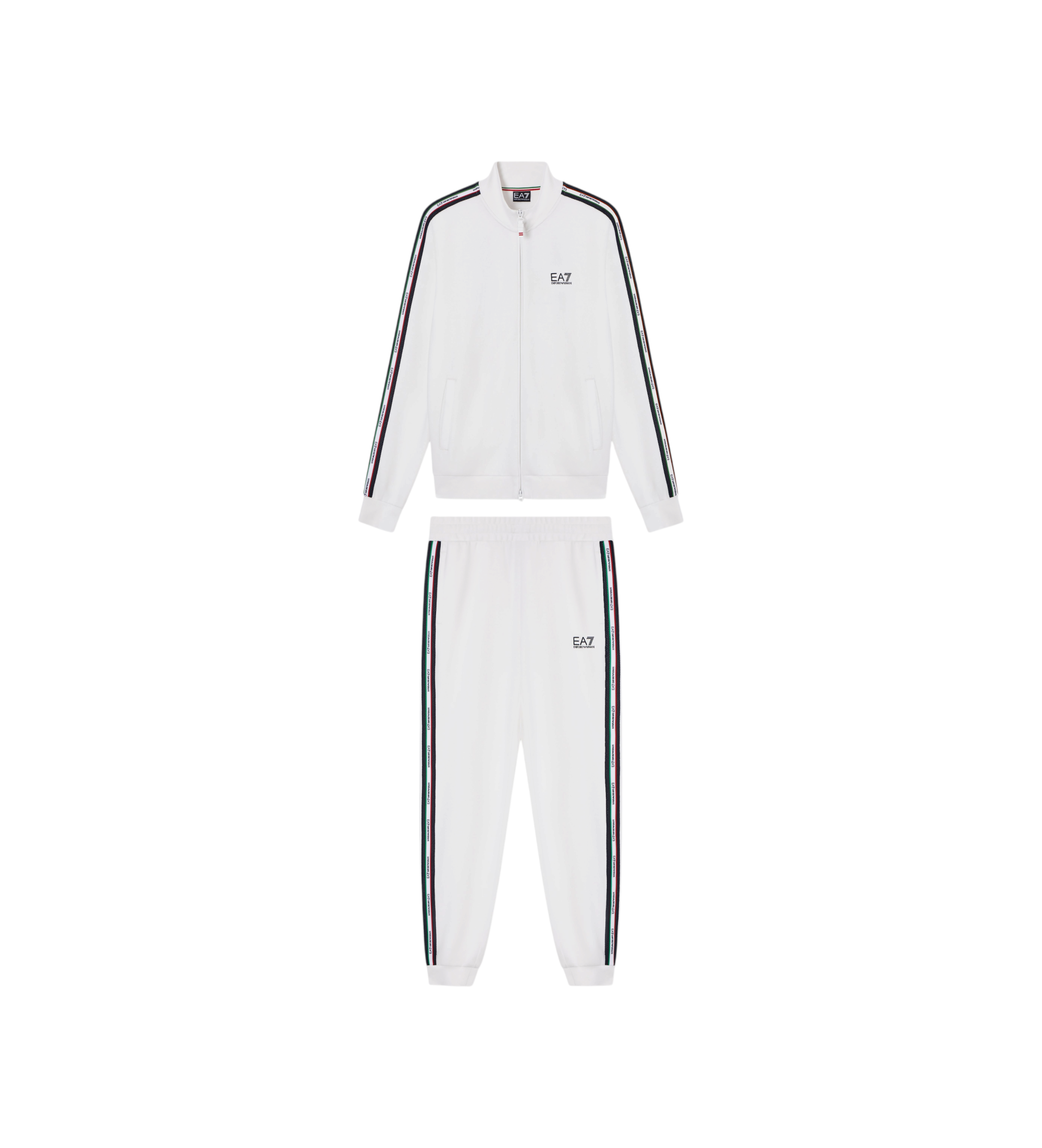 EA7 für Herren. 7M001867_AF12660 Italienisches Set weiß (M), Sportlich, Baumwolle, Langarm