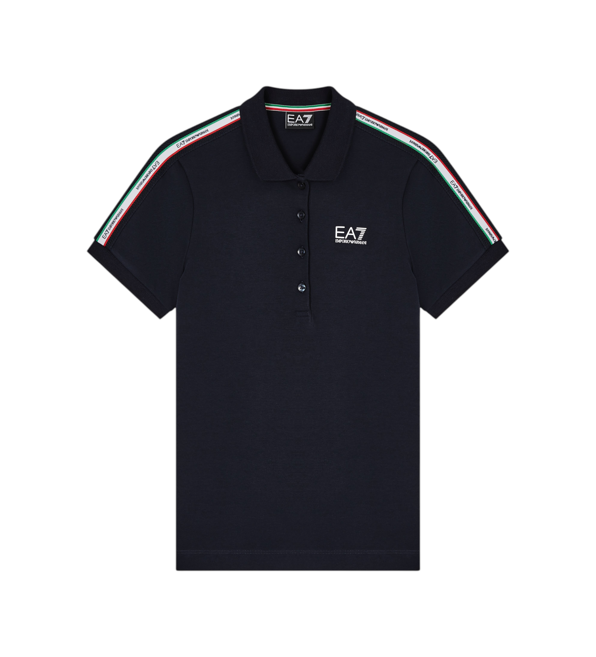 EA7 für Damen. 7W001221_AF12503 Polo Italian Spirit blau (3XL), Lässig, Baumwolle, Kurzarm, Marine