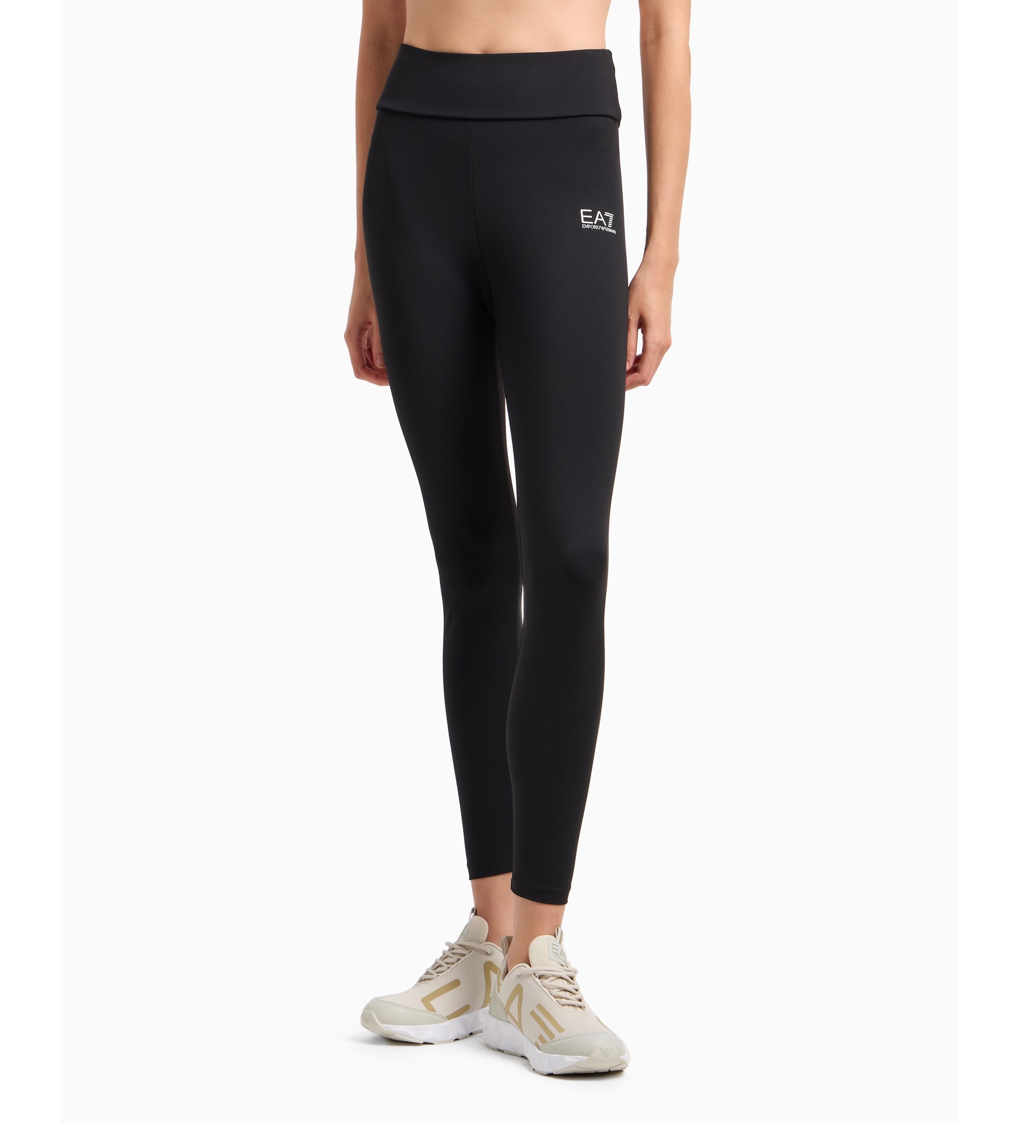 EA7 für Damen. 7W000232_AF12625 Dynamic Athlete Leggings schwarz (3XL), Lässig, Sportlich, Baumwolle, Multisport