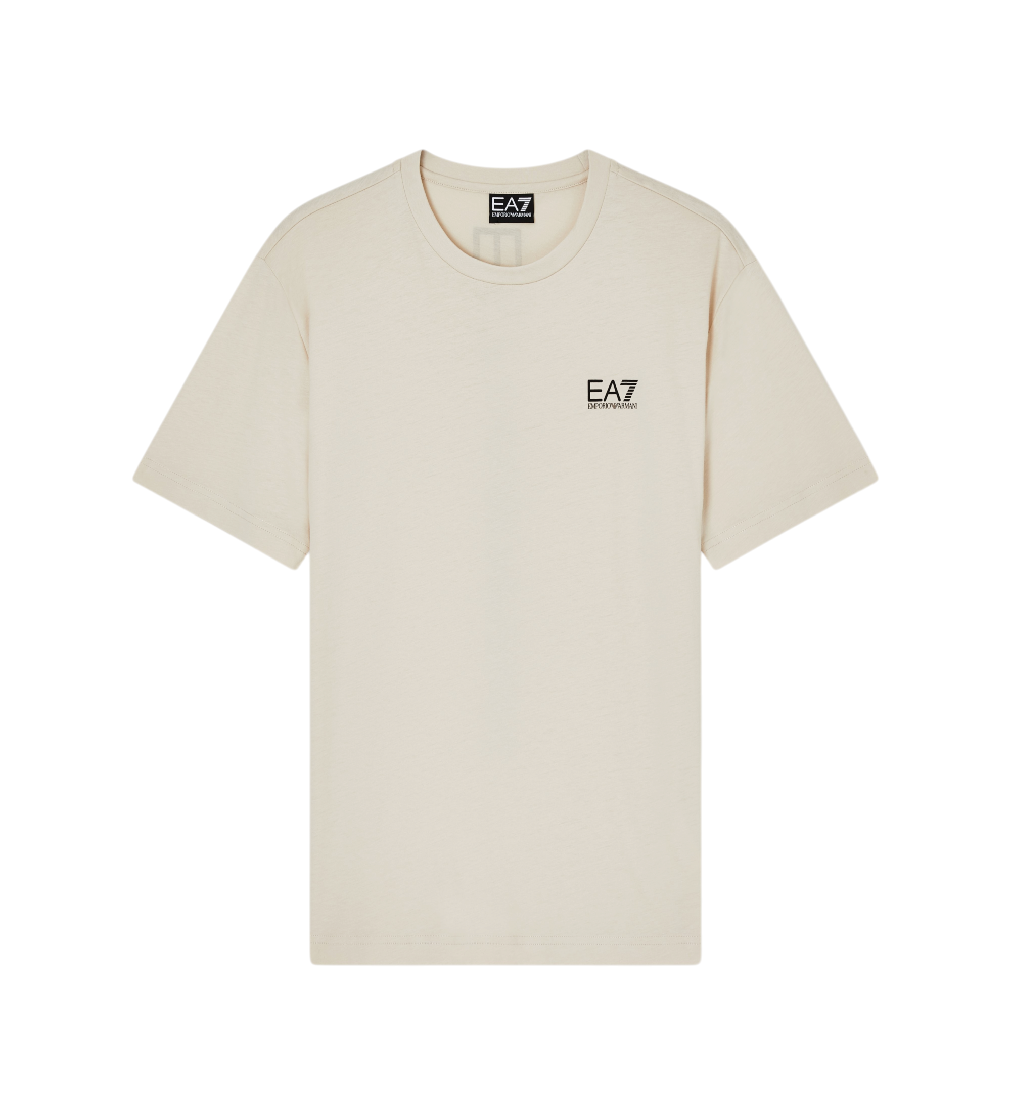 EA7 für Herren. 7M000567_AF10375 Logo-Serien-T-Shirt beige (M), Lässig, Baumwolle, Kurzarm