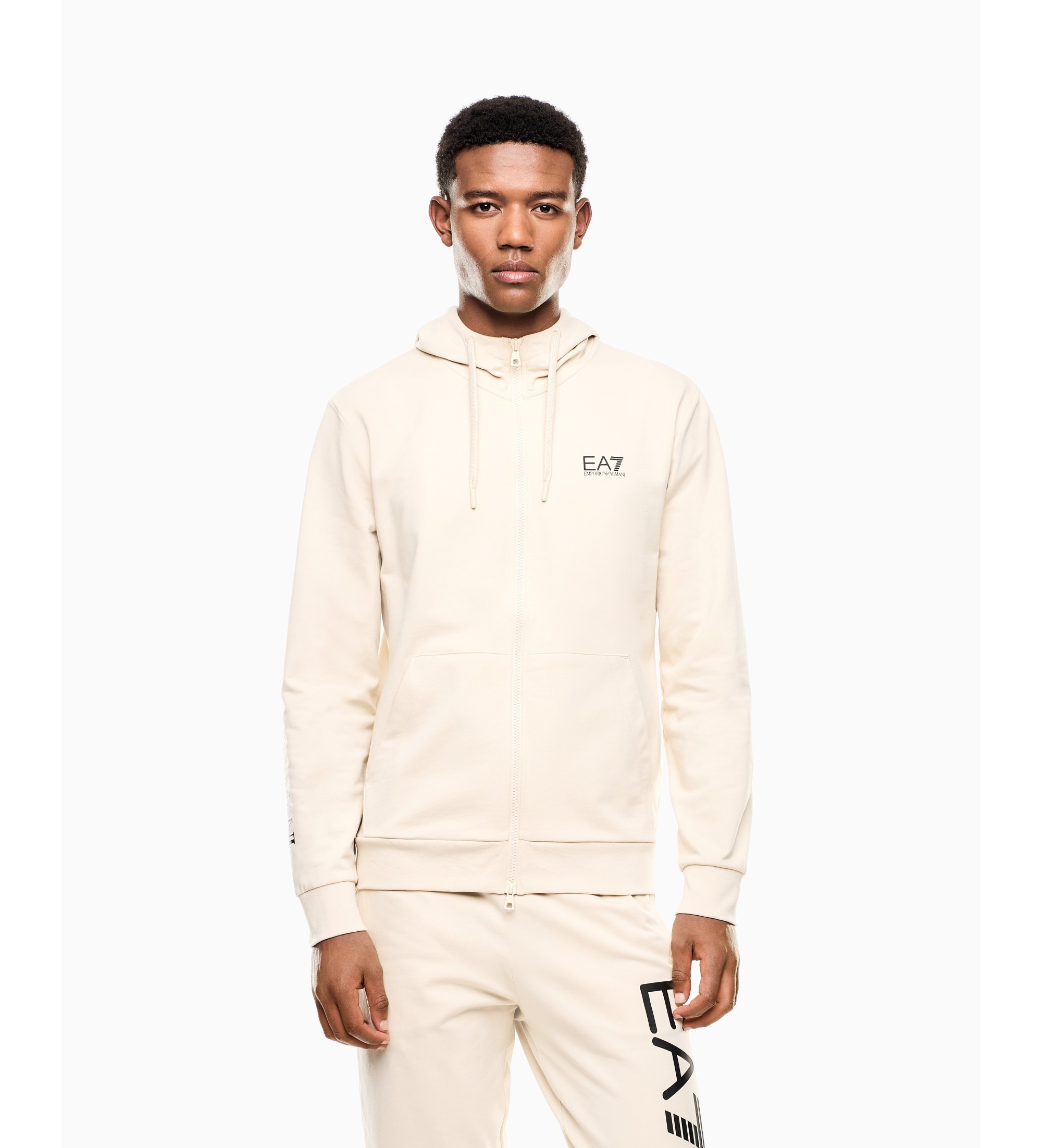 EA7 für Herren. 7M000568_AF13512 Sweatshirt Logo Serie weiß (3XL), Lässig, Sportlich, Baumwolle, Sportbekleidung, Multisport