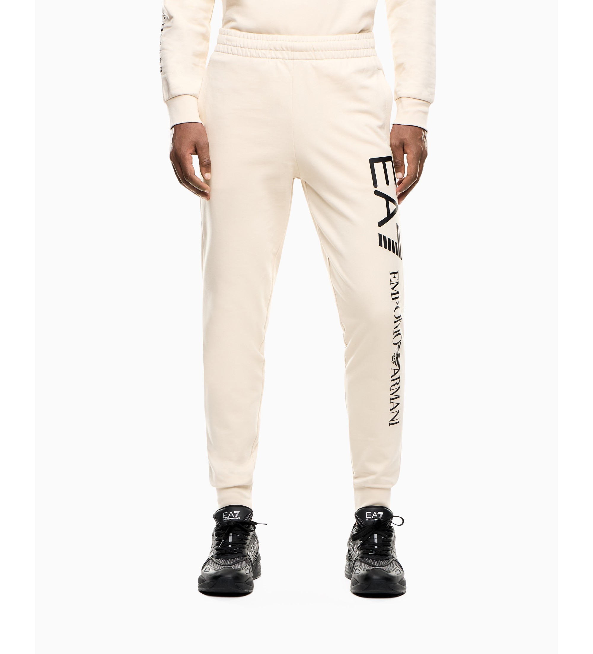 EA7 für Herren. 7M000571_AF13512 Logo Series Hose Braun (M), Lässig, Sportlich, Baumwolle, Sportbekleidung, Multisport