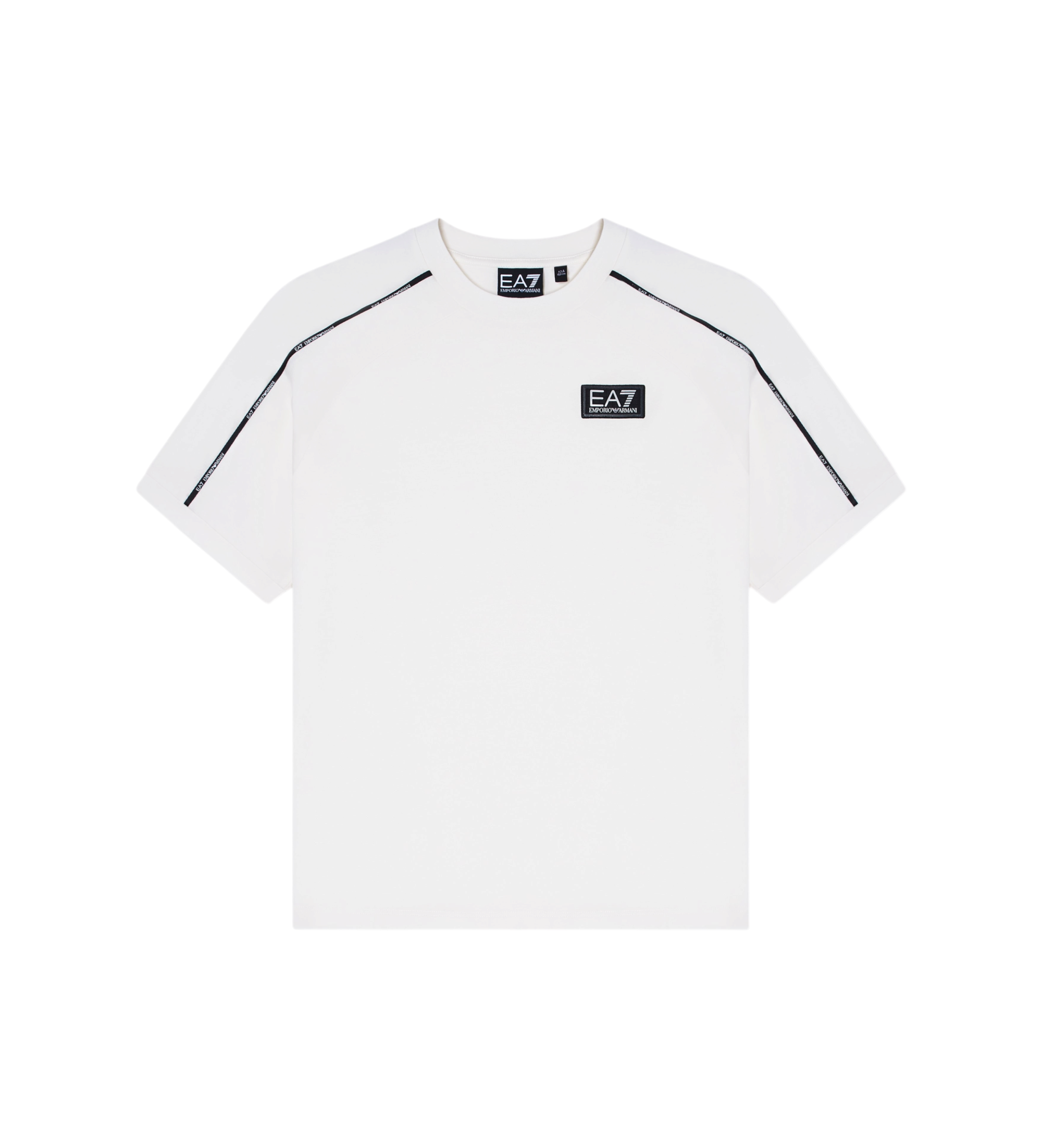 EA7 für Jungen. 7B000251_AF10375 T-Shirt Einfach weiß (16Años= 168cm), Lässig, Baumwolle, Kurzarm, Kinderbekleidung