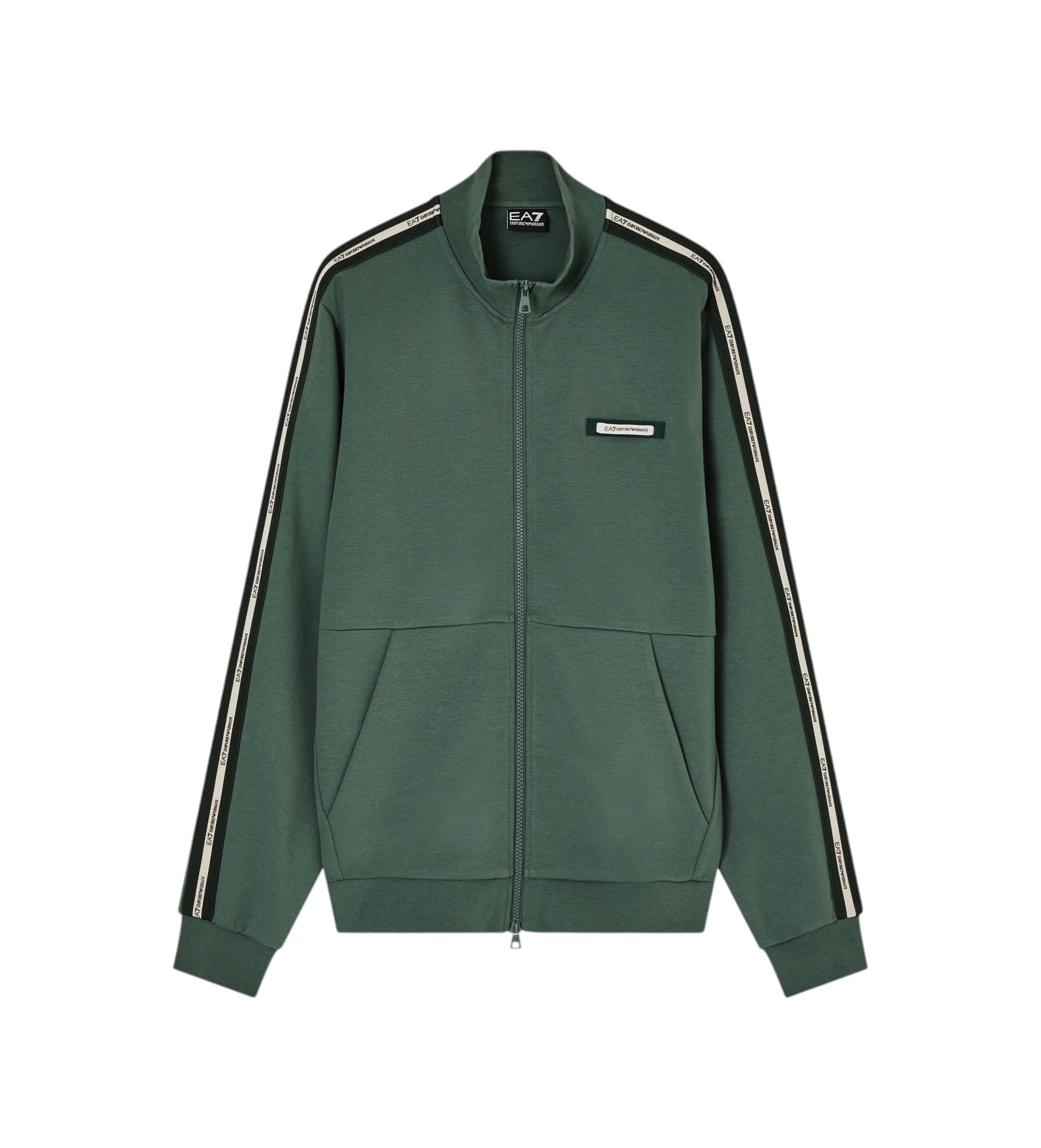 EA7 für Herren. 7M001479_AF12660 Jacke Logo Series grün (S), Lässig, Sportlich, Baumwolle
