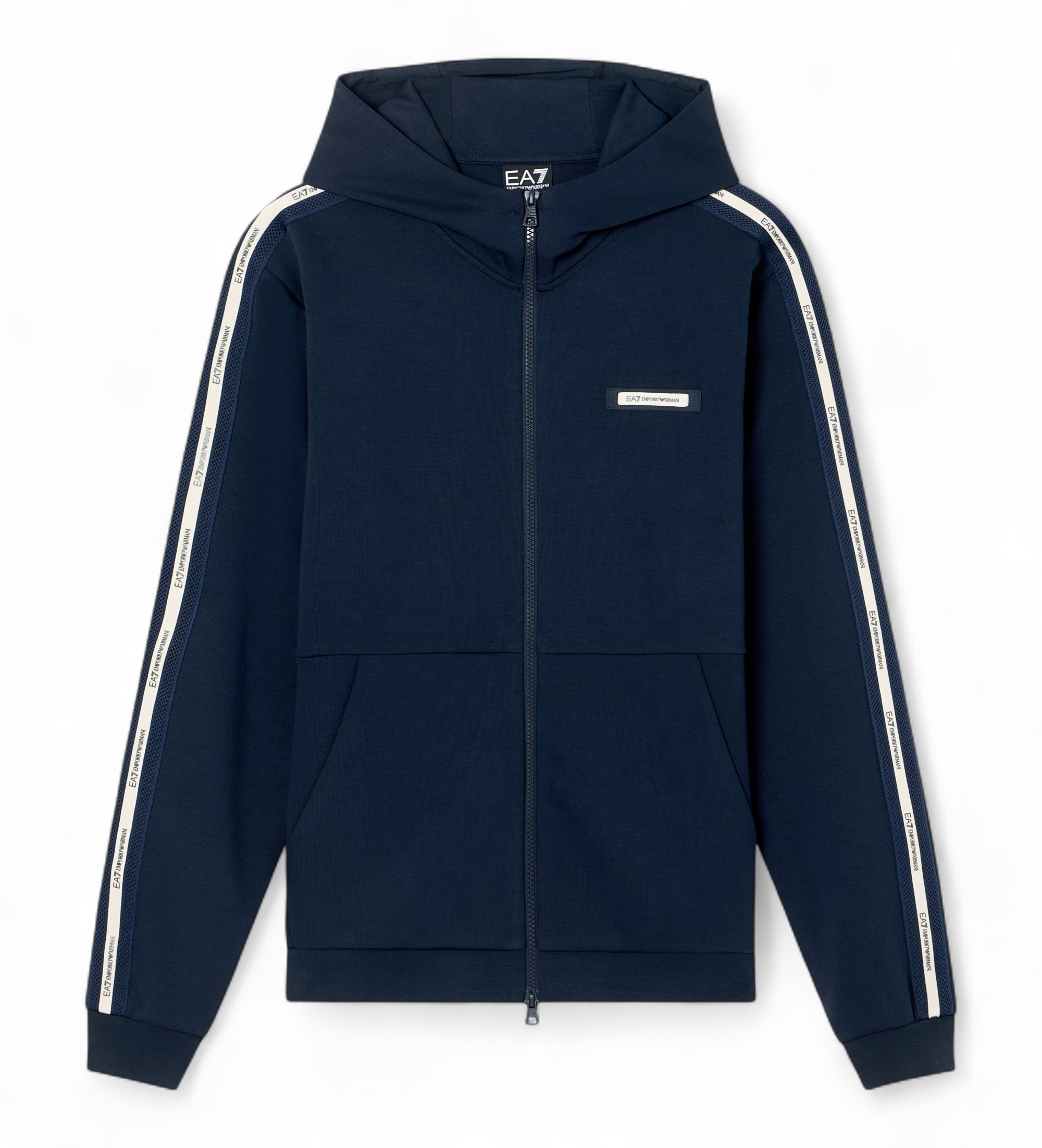 EA7 für Herren. 7M001480_AF12660 Logo Series Sweatshirt blau (S), Lässig, Sportlich, Grün, Baumwolle, Sportbekleidung, Multisport, Langarm
