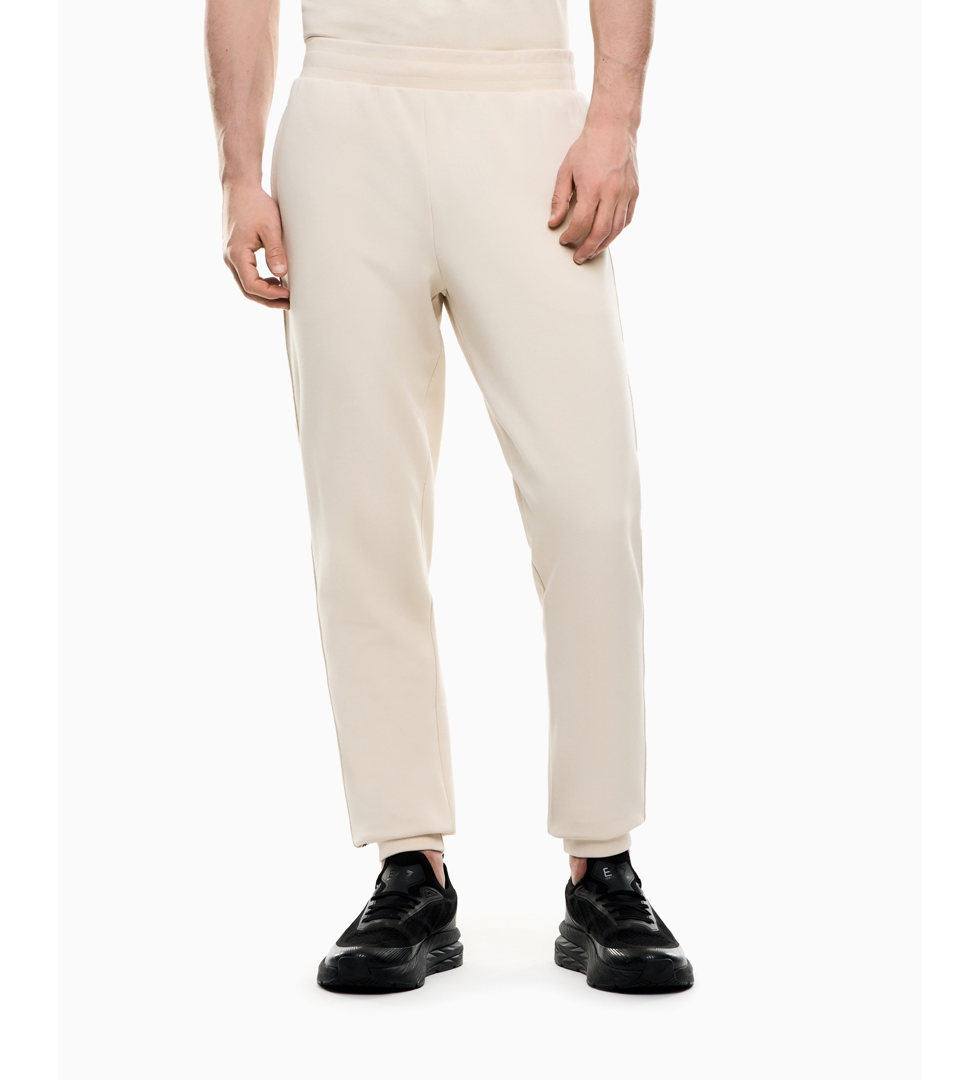 EA7 für Herren. 7M001482_AF12660 Beige Interlock-Hose (XL), Lässig, Sportlich, Baumwolle