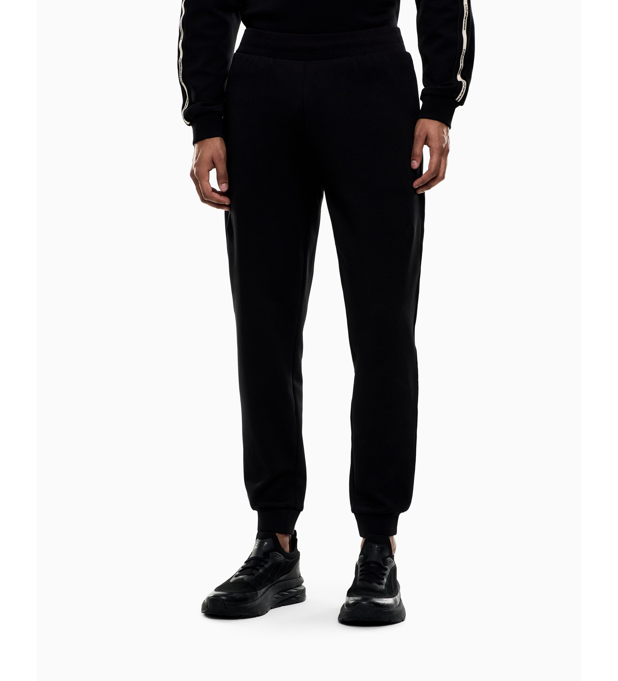 EA7 für Herren. 7M001482_AF12660 Hose Logo Series schwarz (XXL), Lässig, Sportlich, Baumwolle
