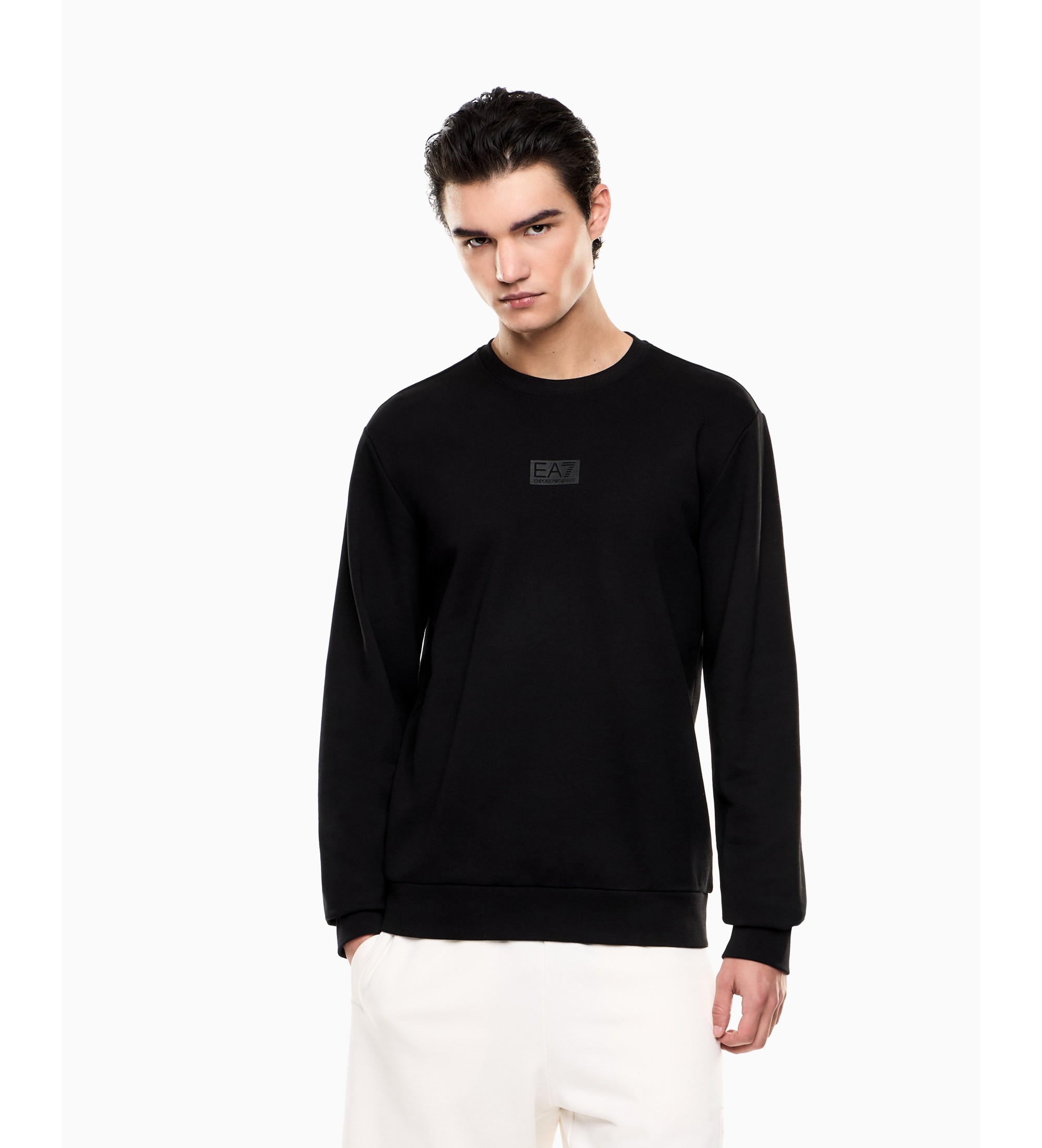 EA7 für Herren. 7M001489_AF17787 Logo Series Sweatshirt schwarz (XS), Lässig, Sportlich, Baumwolle, Sportbekleidung, Multisport, Kurzarm