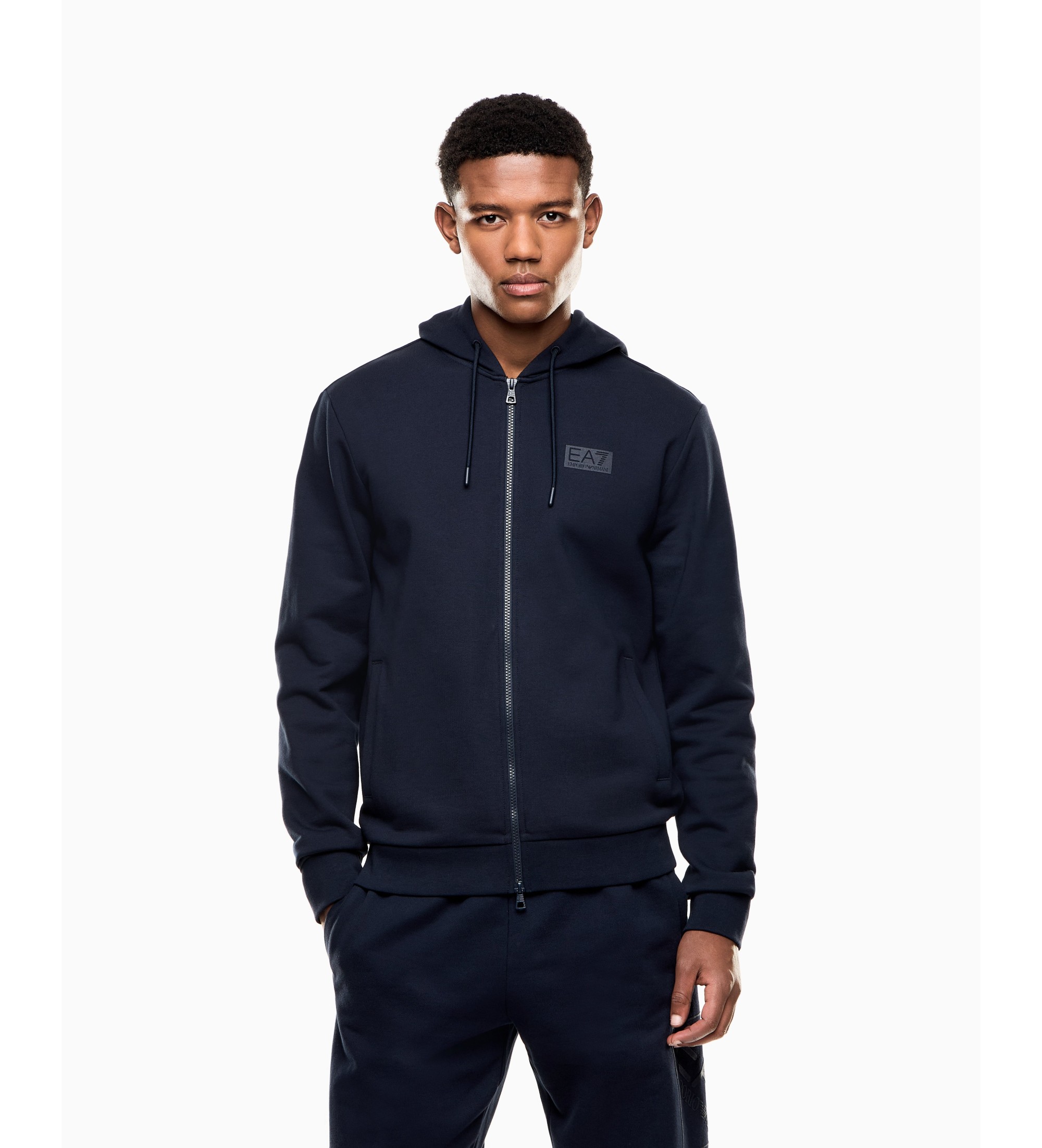 EA7 für Herren. 7M001490_AF17787 Logo Series Sweatshirt navy blau (M), Weiß, Lässig, Sportlich, Grün, Baumwolle, Sportbekleidung, Multisport
