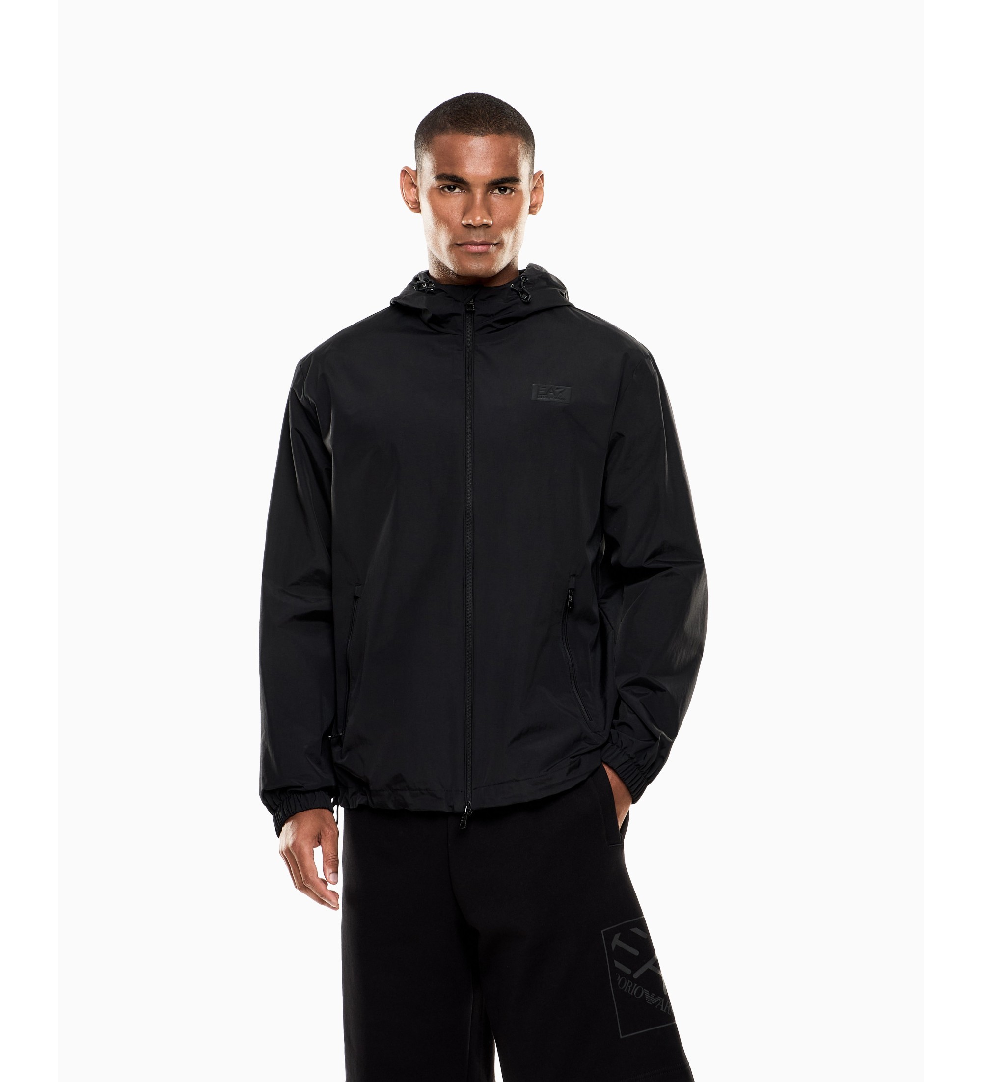 EA7 für Herren. 7M001493_AF13549 Logo Series Jacke M Schwarz (XXL), Lässig, Polyester