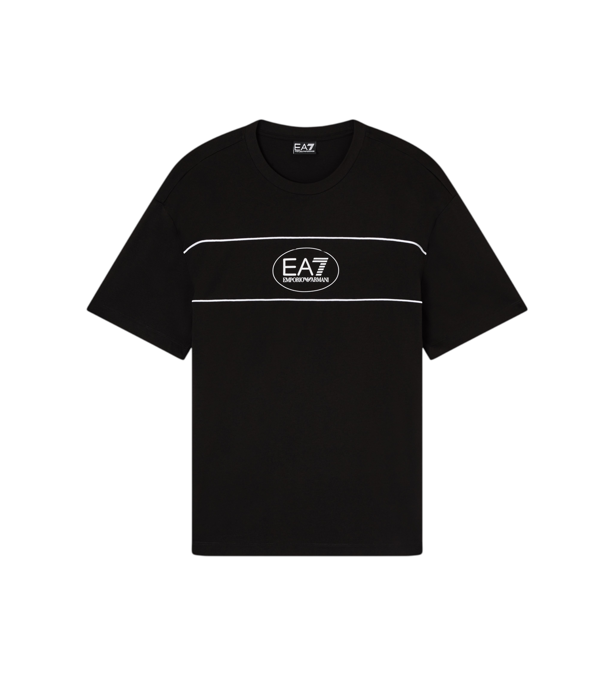 EA7 für Herren. 7M001494_AF16548 T-Shirt Logo schwarz (M), Lässig, Baumwolle, Kurzarm
