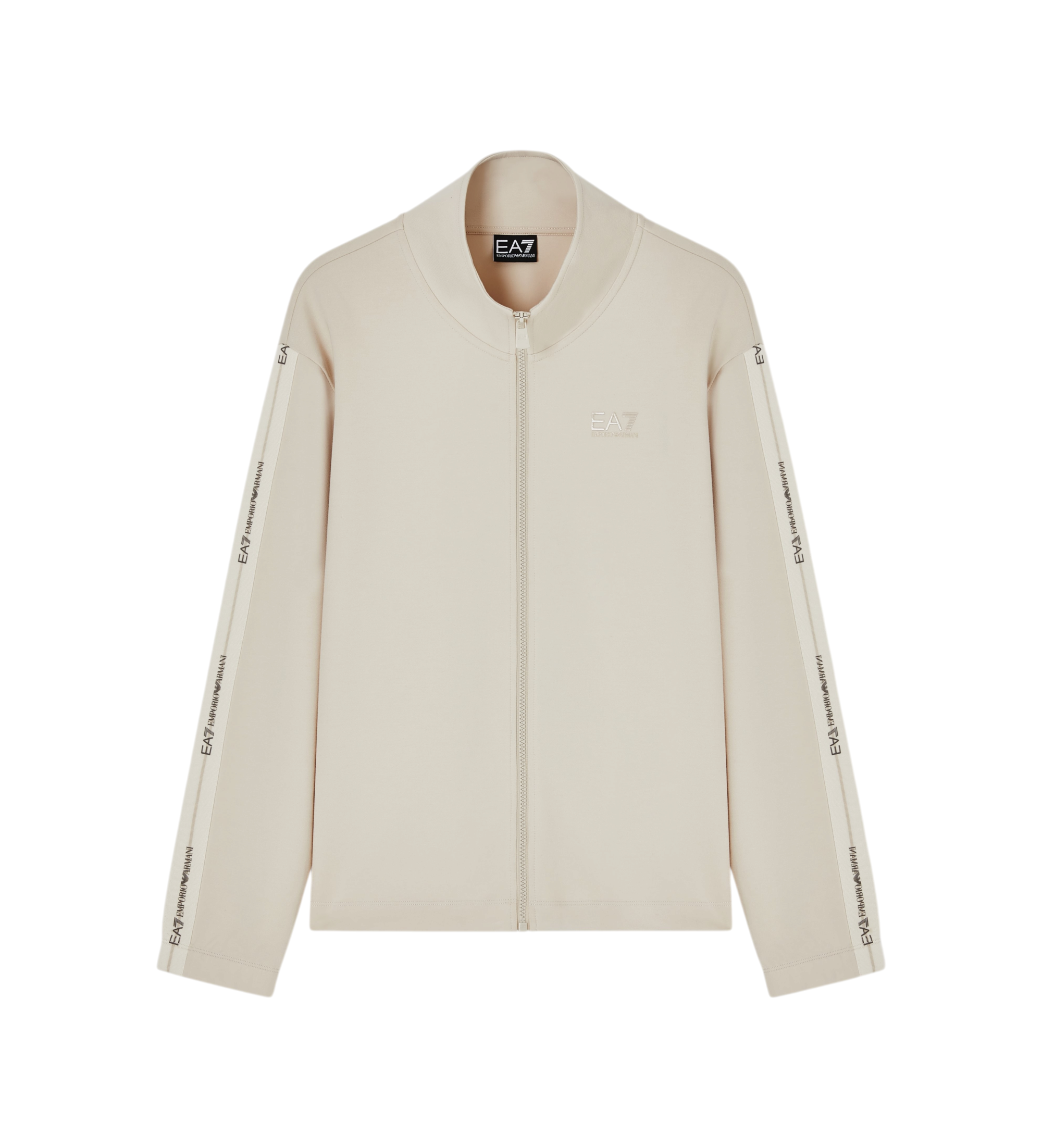 EA7 für Damen. 7W000959_AF12501 Jacke Logo Series beige (L), Sportlich, Recyceltes Polyester