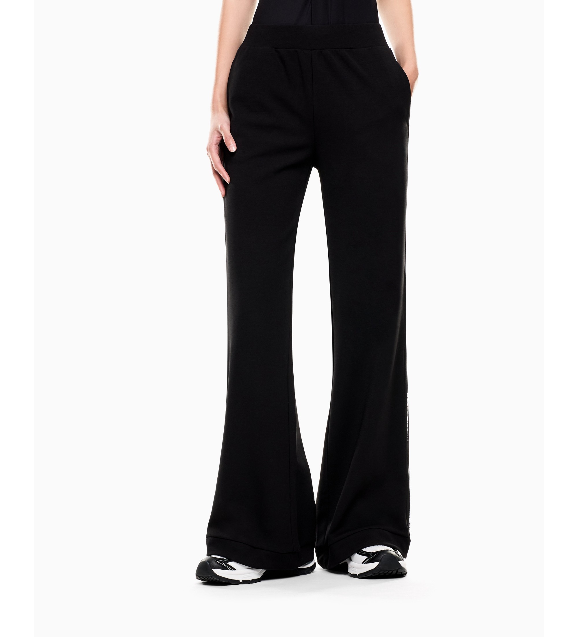 EA7 für Damen. 7W000961_AF12501 Hose Logo Series schwarz (XL), Lässig, Recyceltes Polyester