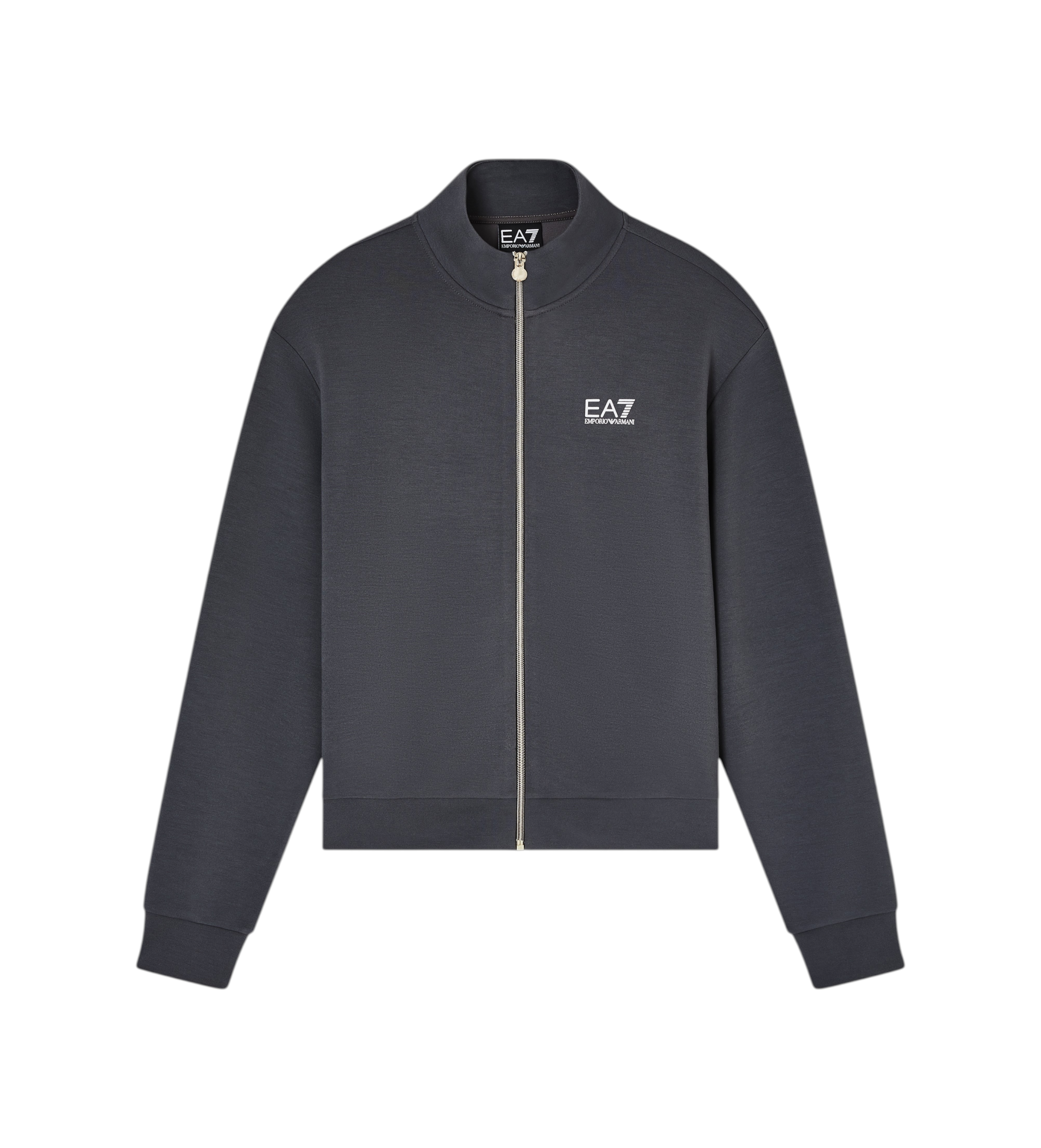 EA7 für Damen. 7W001487_AF24375 Graues Logo-Sweatshirt (L), Lässig, Sportlich, Polyester