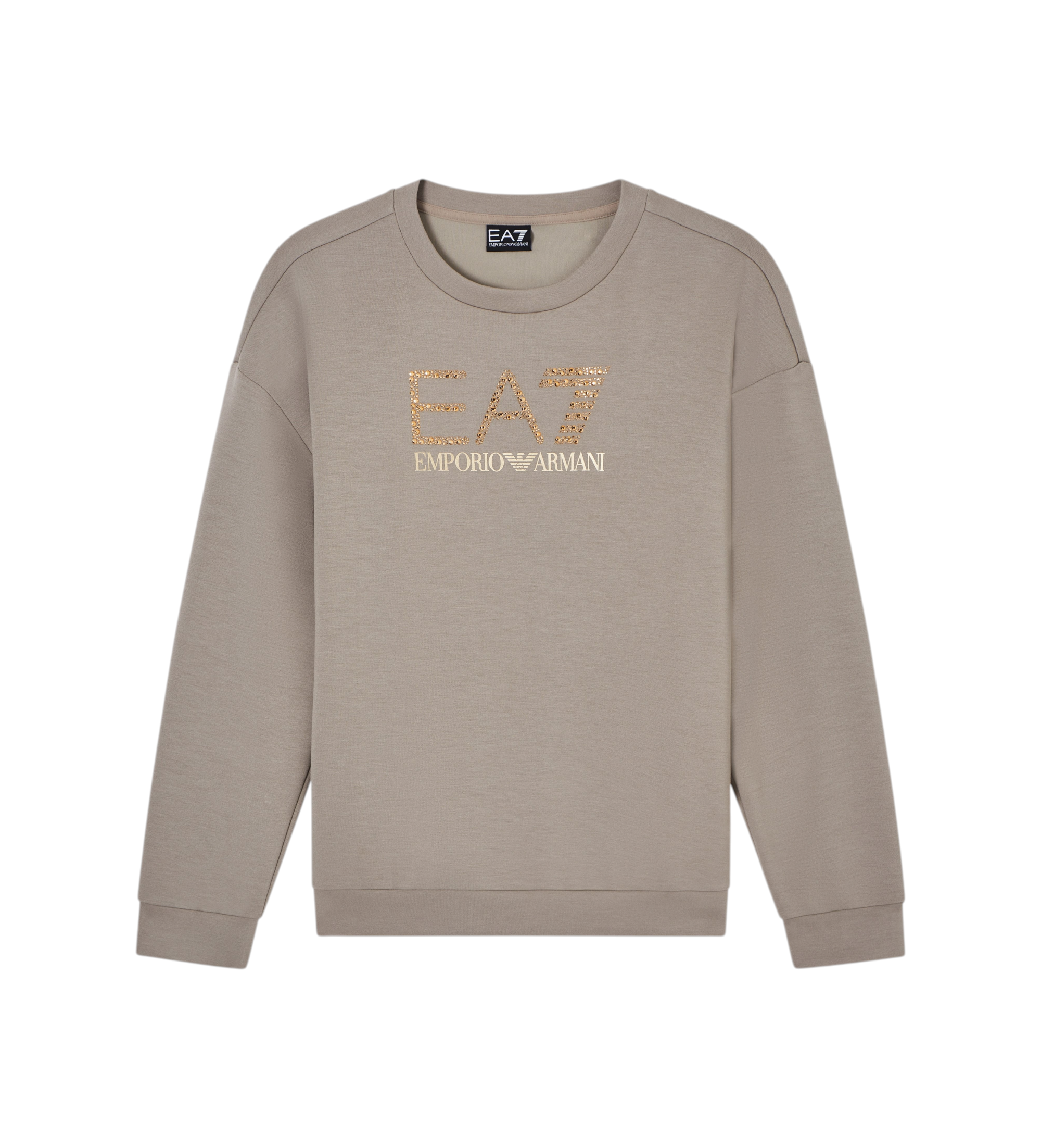 EA7 für Damen. 7W001488_AF24375 Hoodie Logo Series grau (L), Lässig, Modal, Langarm