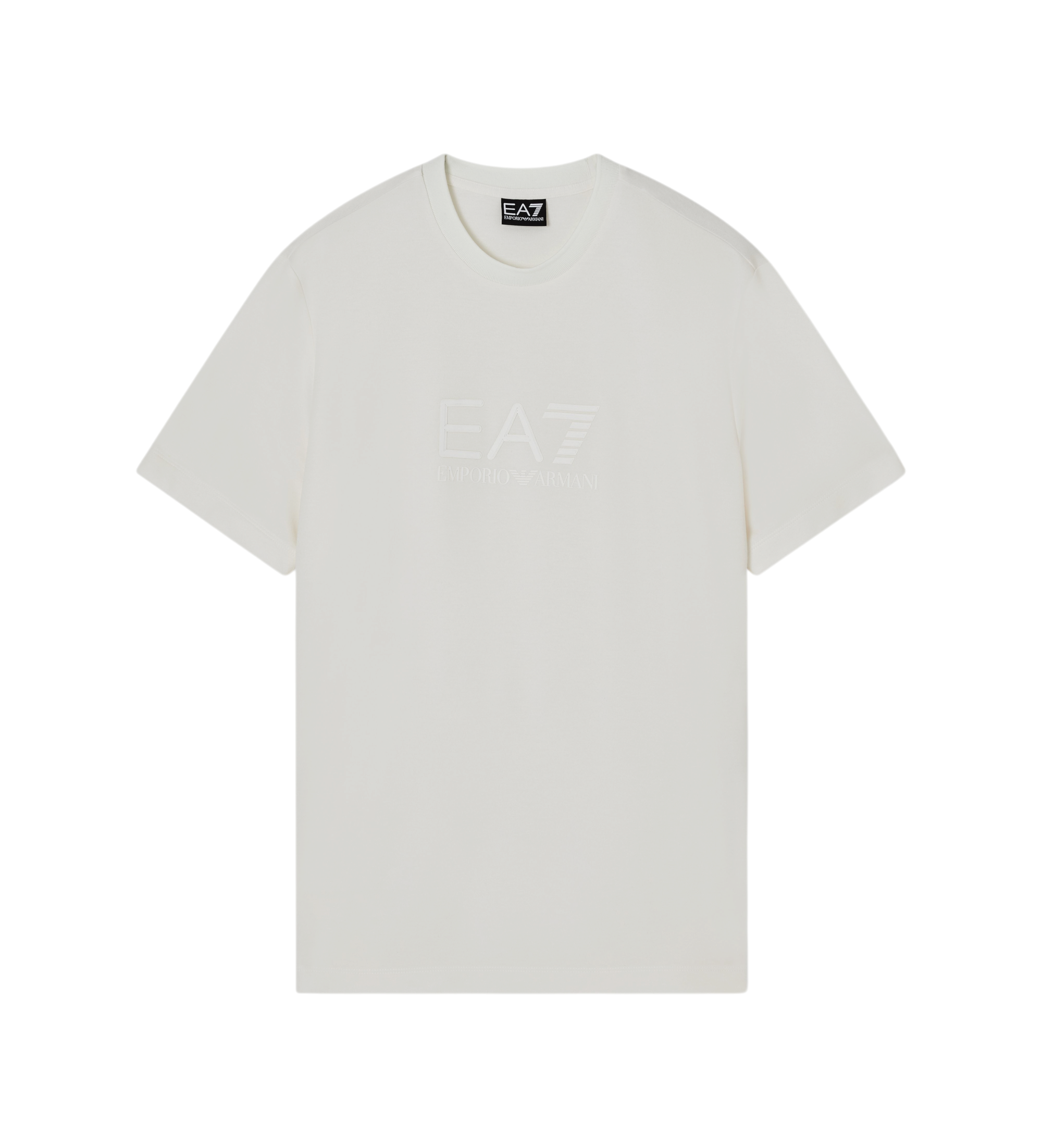 EA7 für Herren. 7M001358_AF13862 Lux Identity-T-Shirt weiß (L), Lässig, Modal, Kurzarm