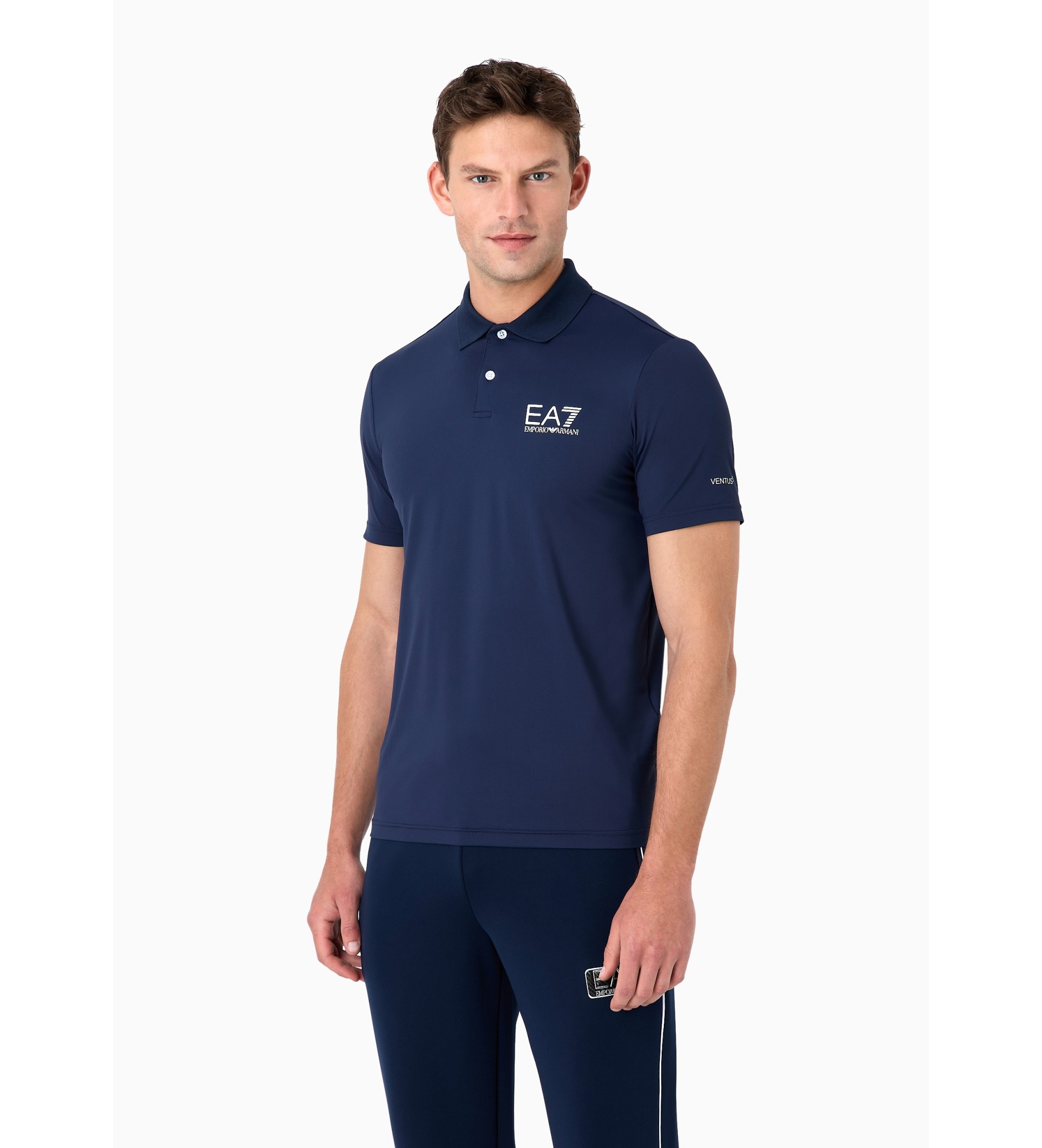 EA7 für Herren. 8NPF23_PJEMZ Polo Sport Ventus 7 navy (3XL), Blau, Lässig, Sportlich, Polyester, Kurzarm