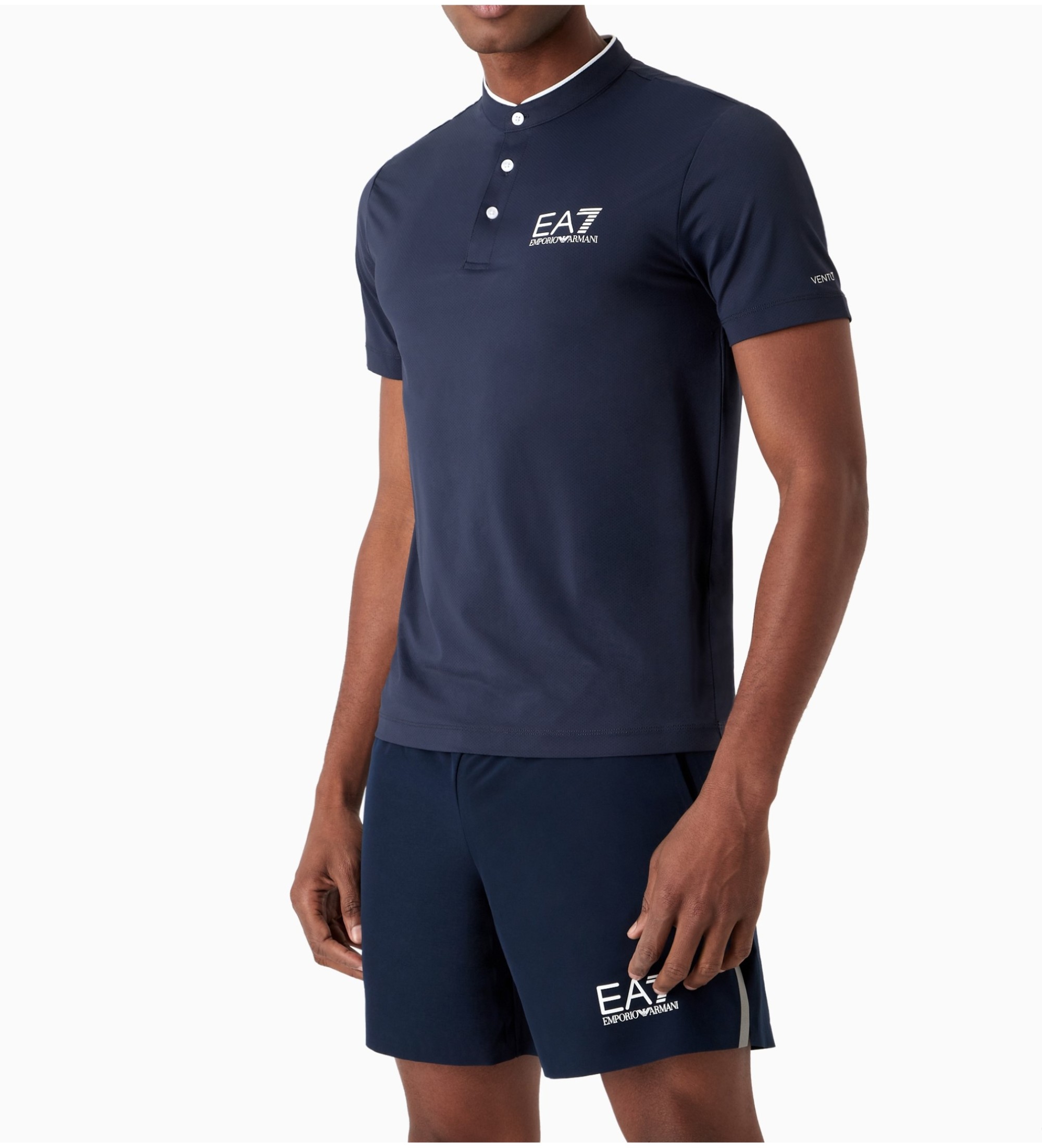 EA7 für Herren. 8NPT21_PJEMZ Polo Ventus7 M Serafino marine (S), Sportlich, Tennis/Padel, Polyamid, Kurzarm