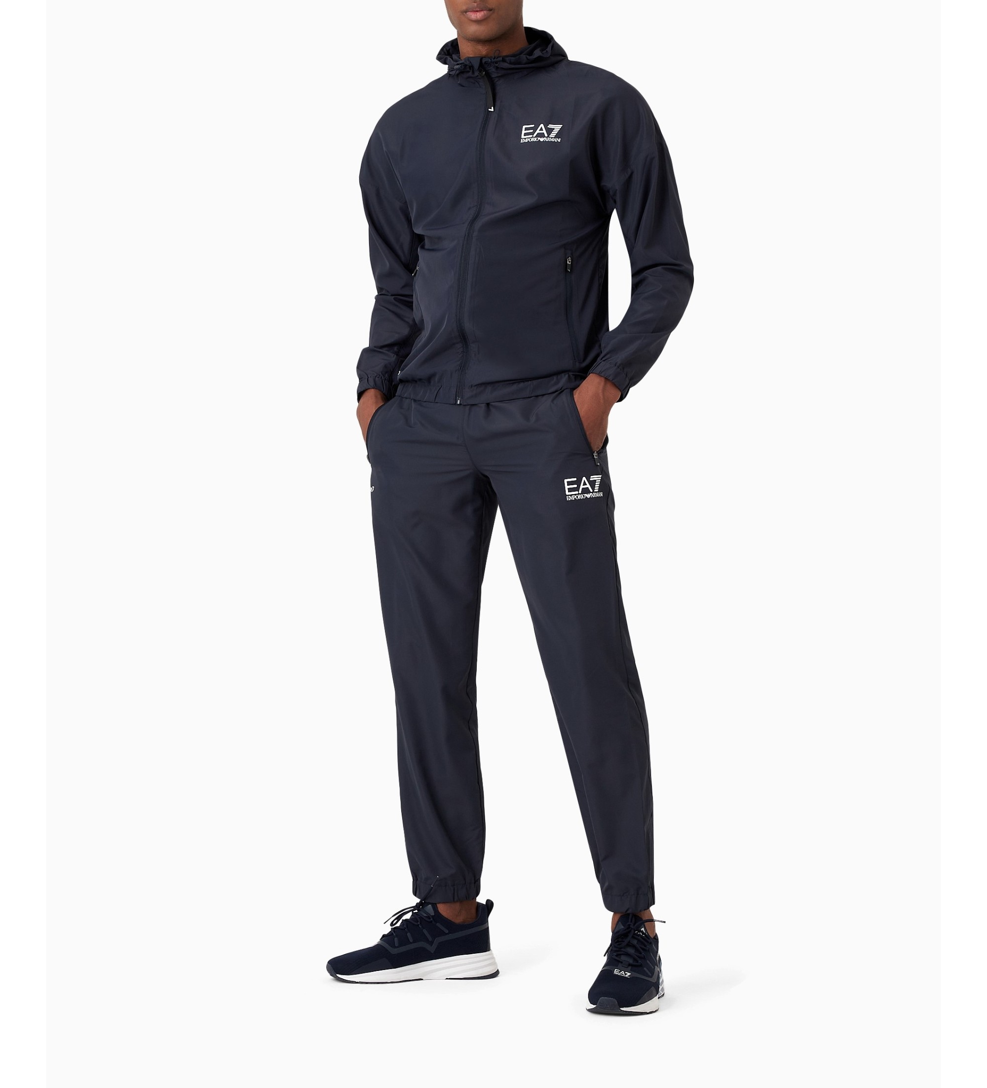 EA7 für Herren. 8NPV08_PN4HZ Trainingsanzug Tennis Pro navy (S), Sportlich, Tennis/Padel, Multisport, Polyester, Langarm, Marine